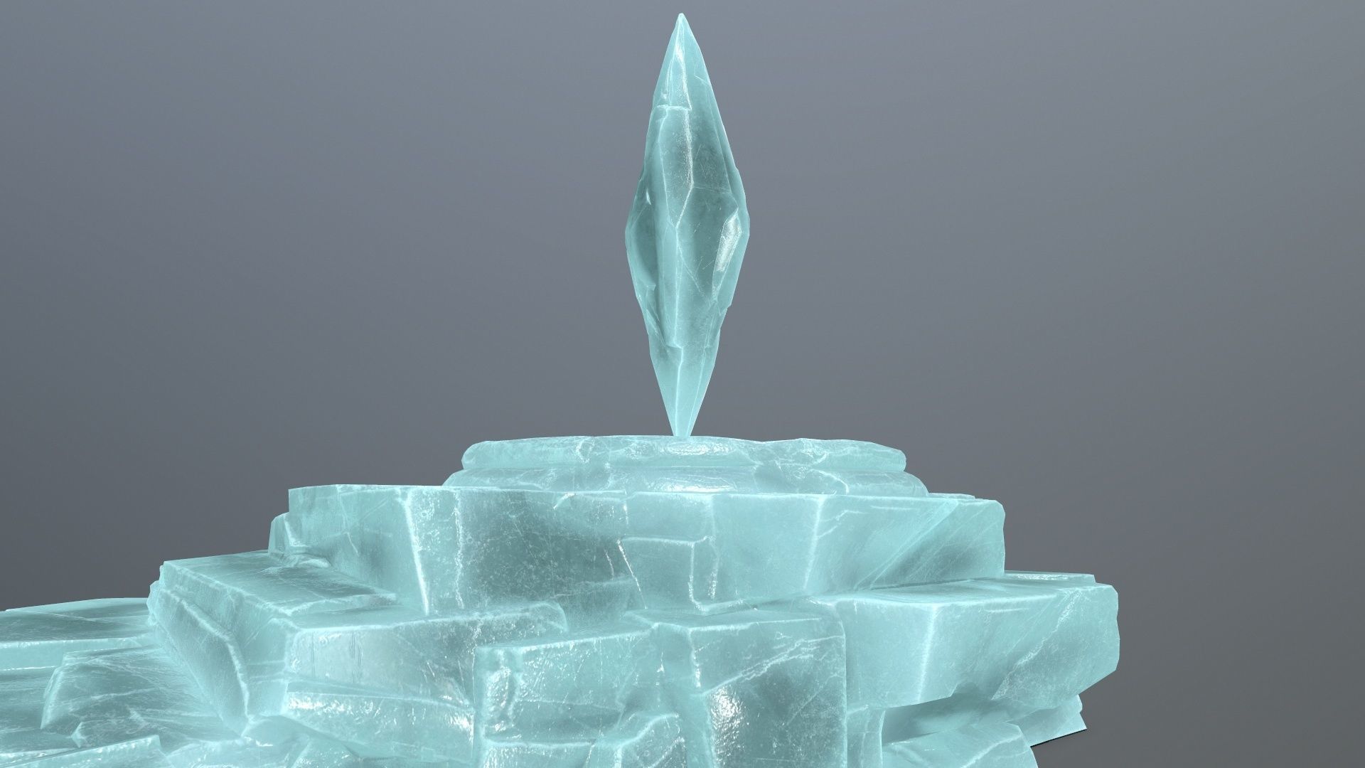 Crystal Ruin Gate Low-poly 3D model_10