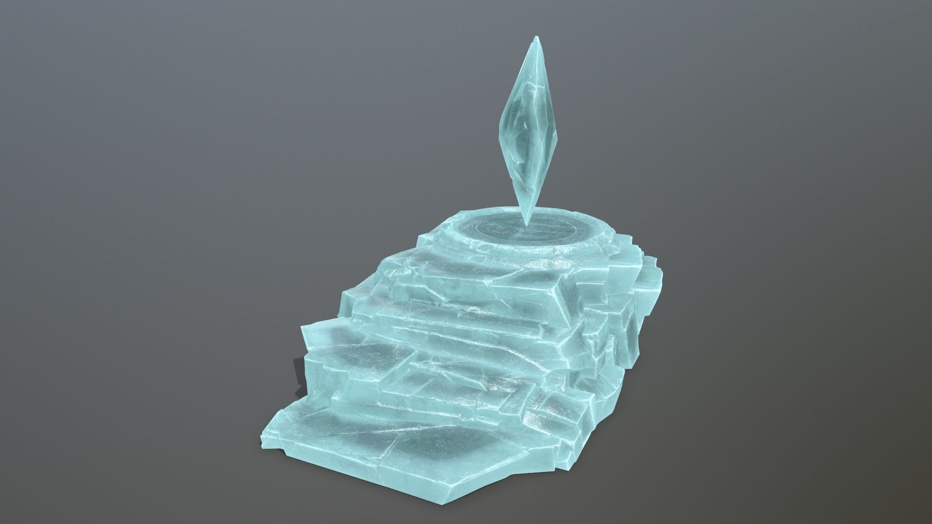 Crystal Ruin Gate Low-poly 3D model_2