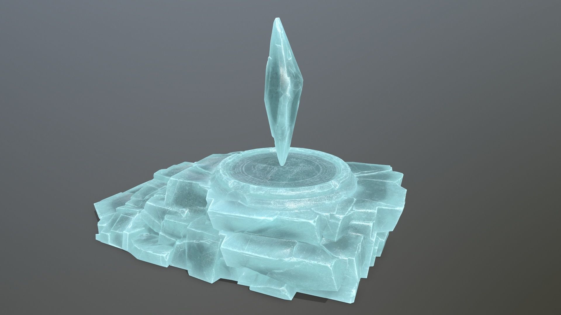 Crystal Ruin Gate Low-poly 3D model_8