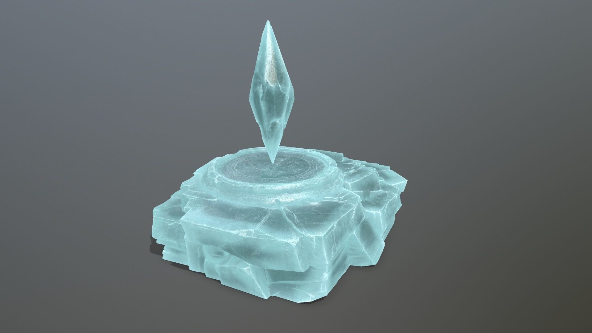 Crystal Ruin Gate Low-poly 3D model_6