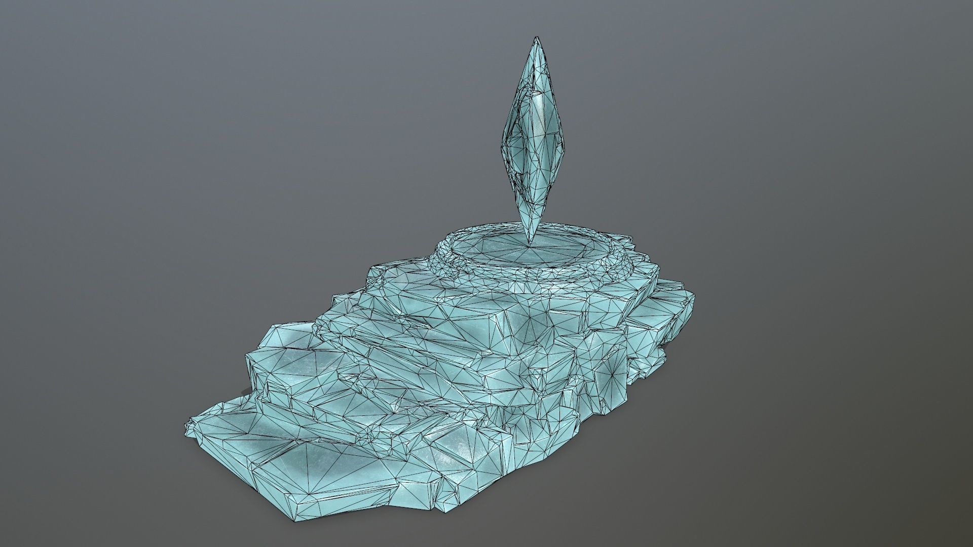 Crystal Ruin Gate Low-poly 3D model_12