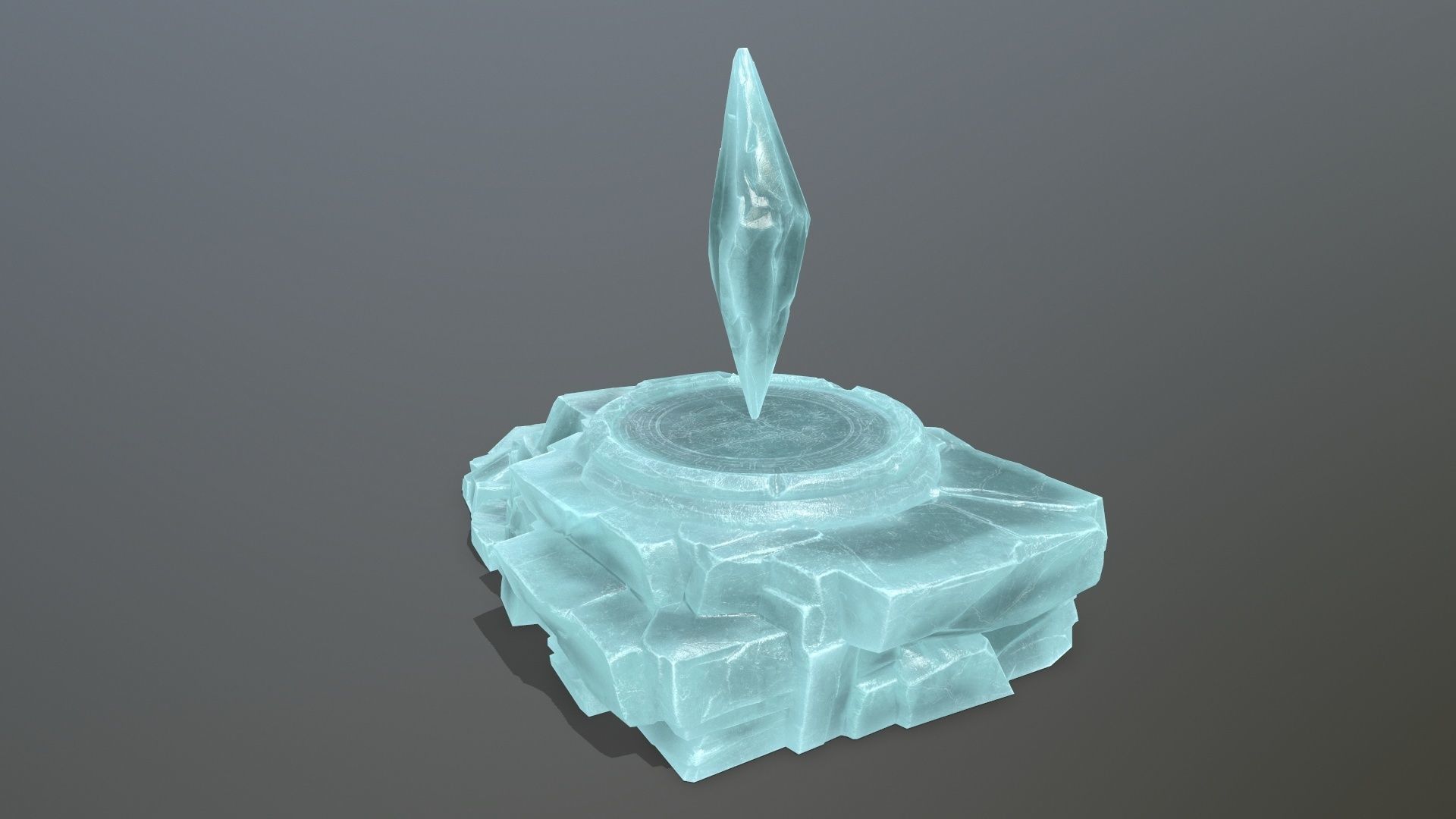 Crystal Ruin Gate Low-poly 3D model_7