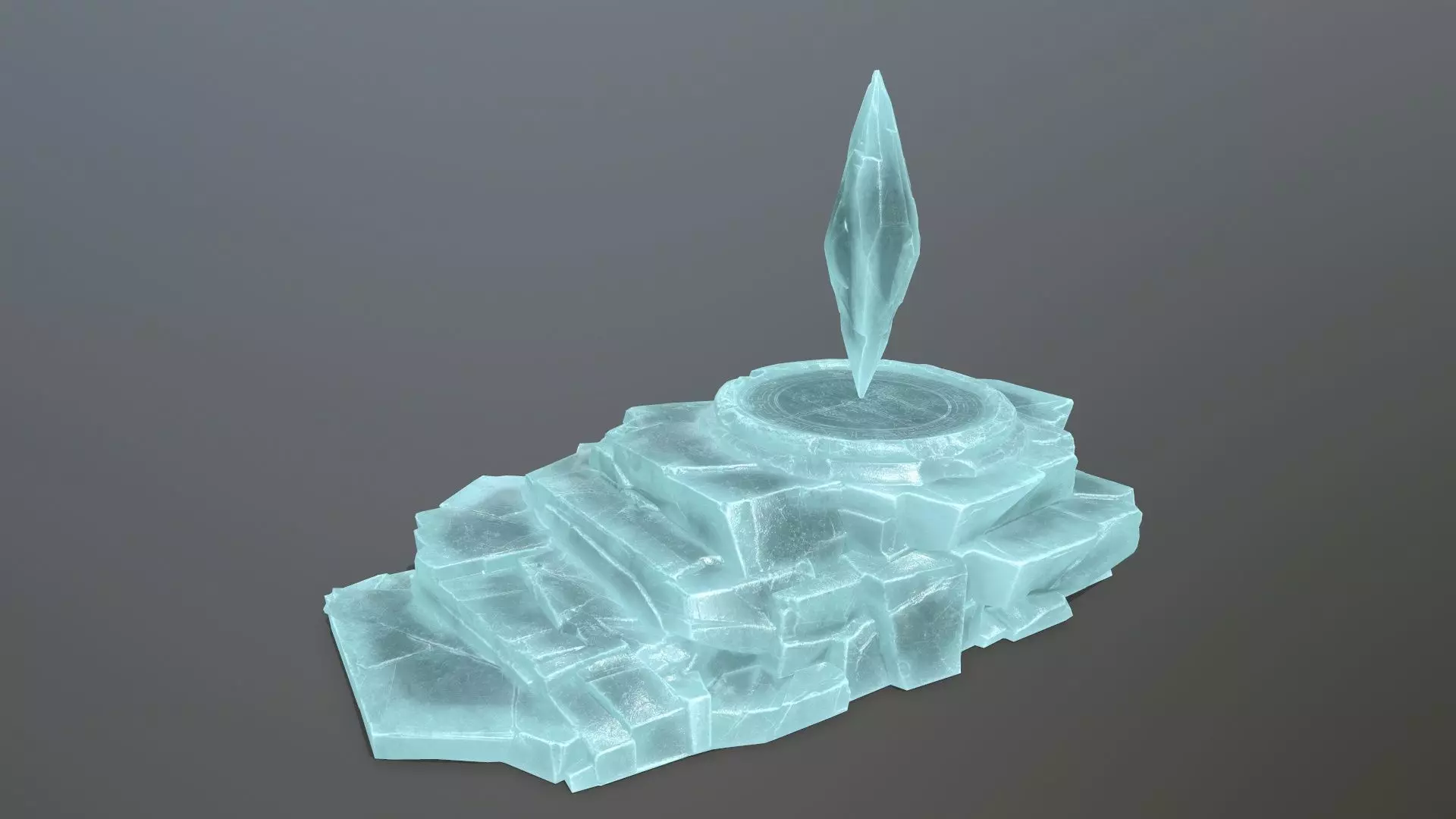 Crystal Ruin Gate Low-poly 3D model_0