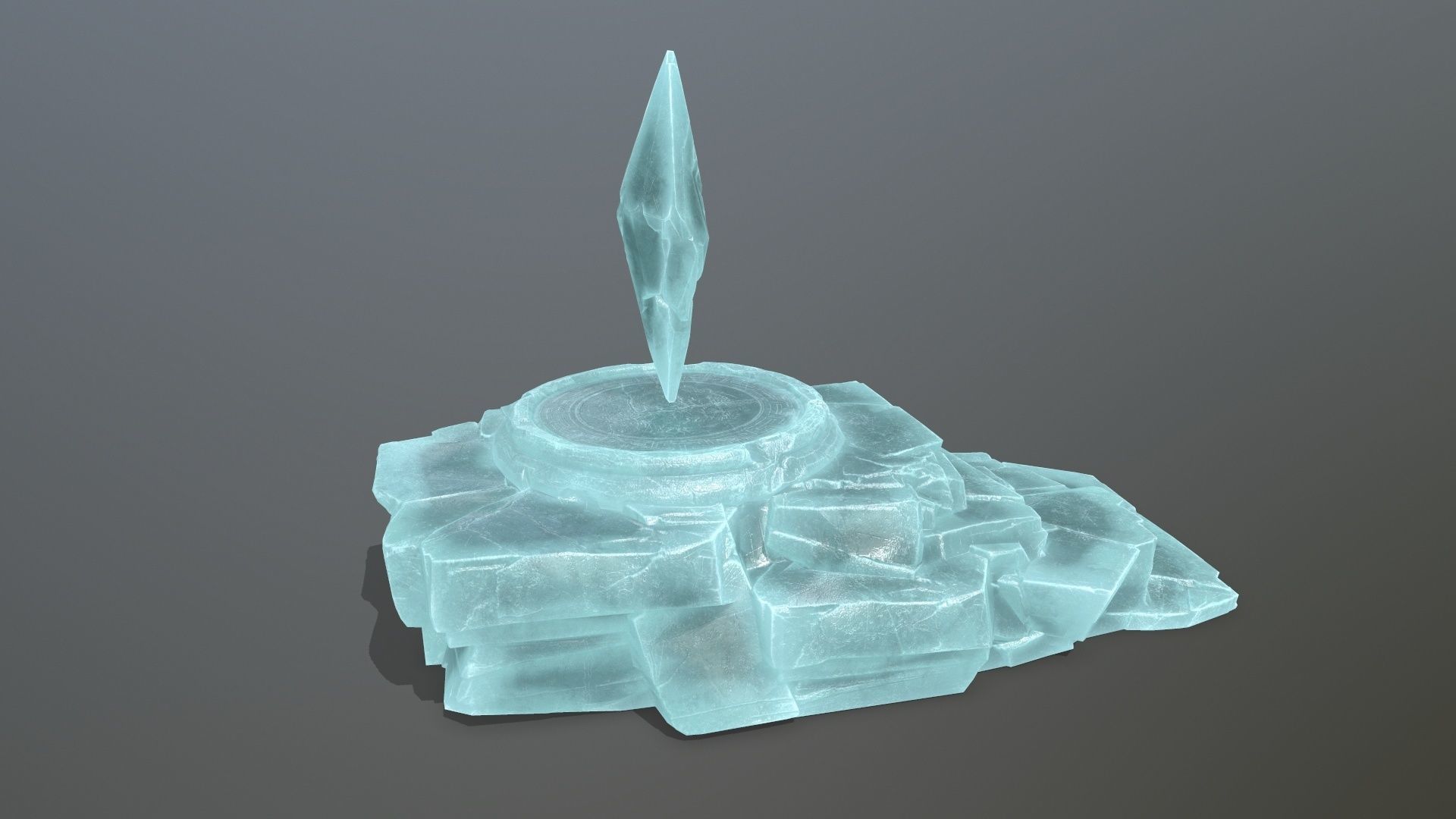 Crystal Ruin Gate Low-poly 3D model_5