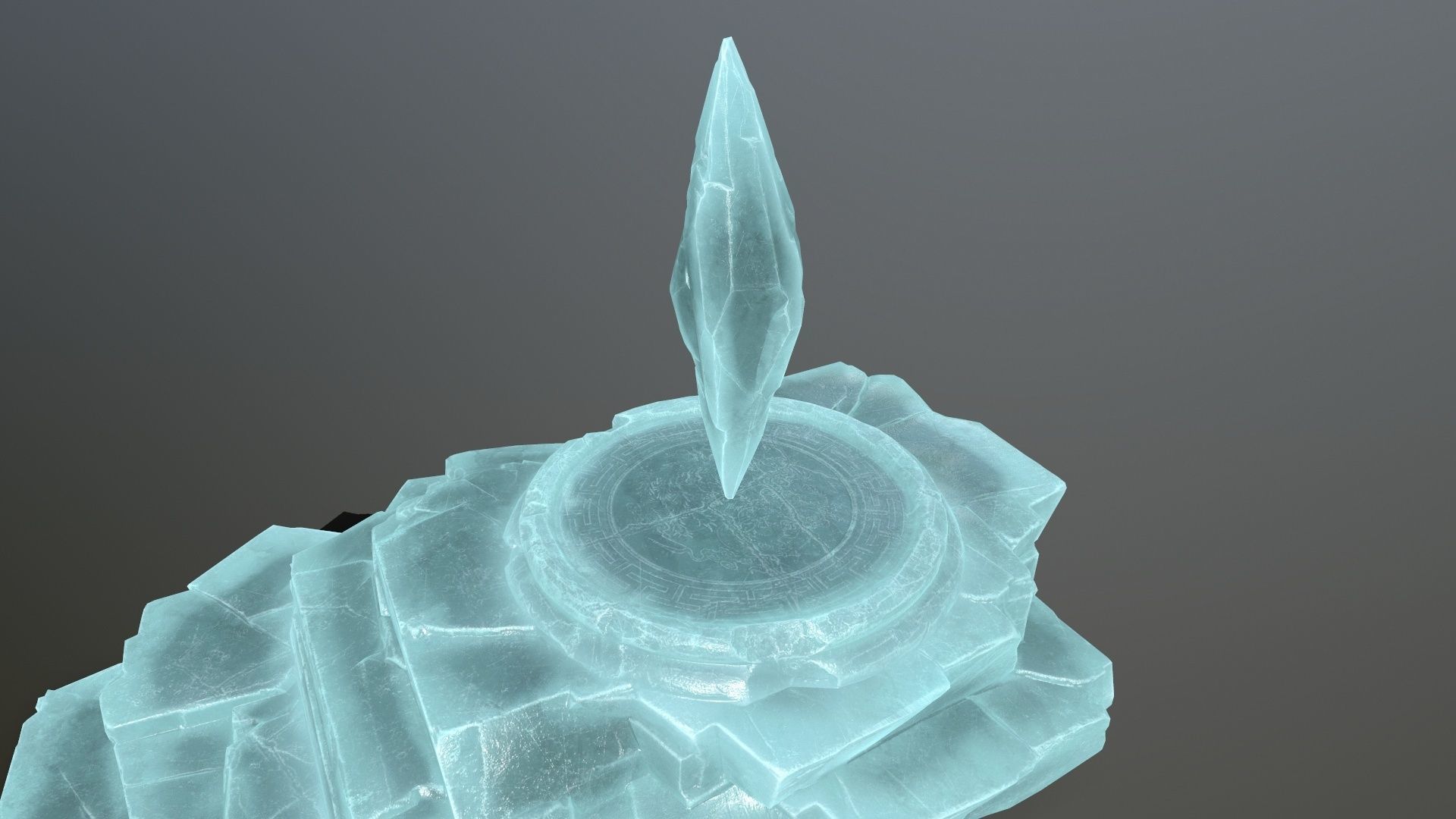 Crystal Ruin Gate Low-poly 3D model_11