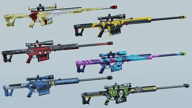 BM94 Rifle Game Weapon 6x 3D model