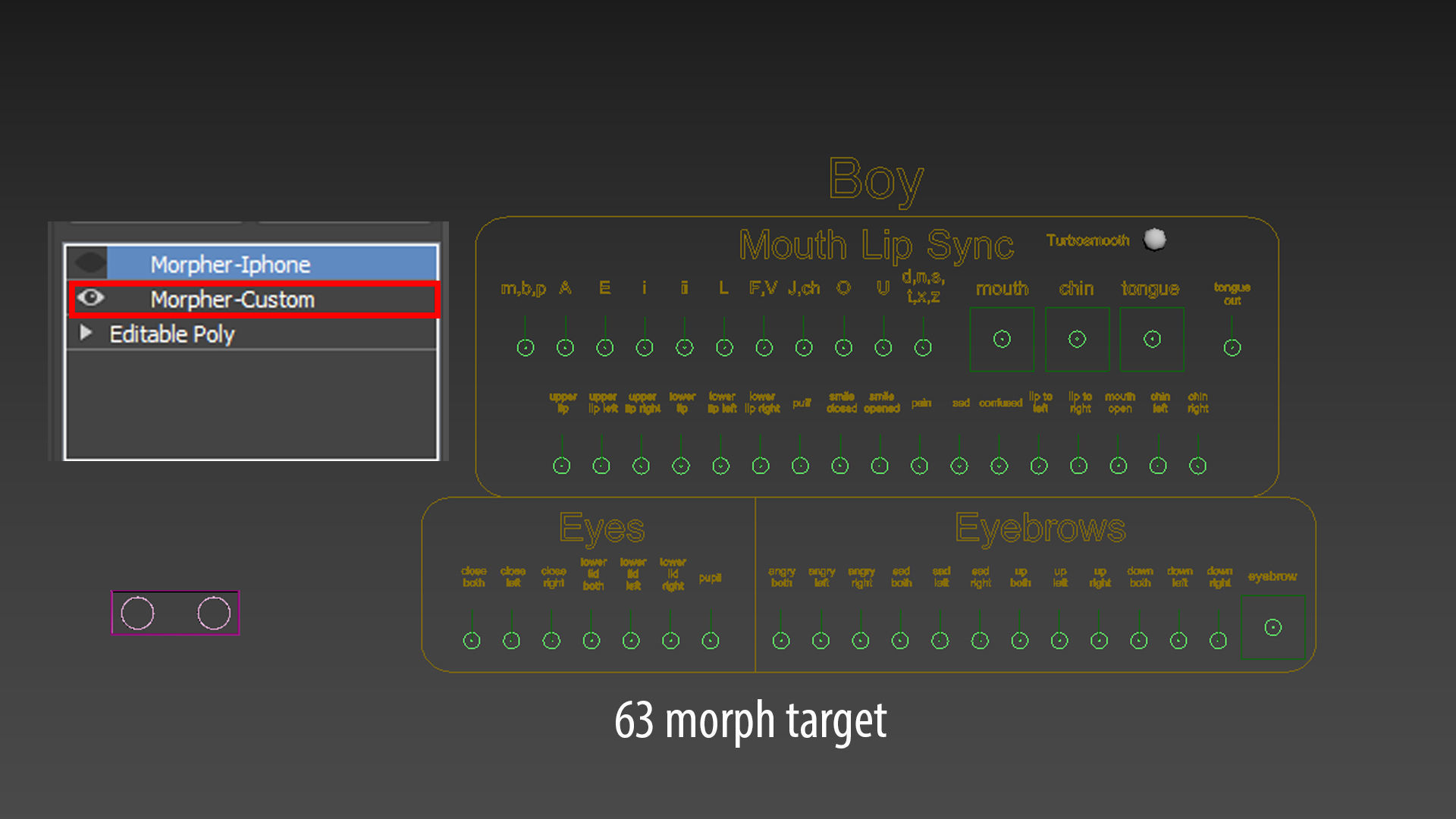 Cartoon Boy - Rigged biped catrig Low-poly 3D model_7