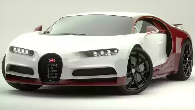 Bugatti Chiron Sport 2021 White 3D model