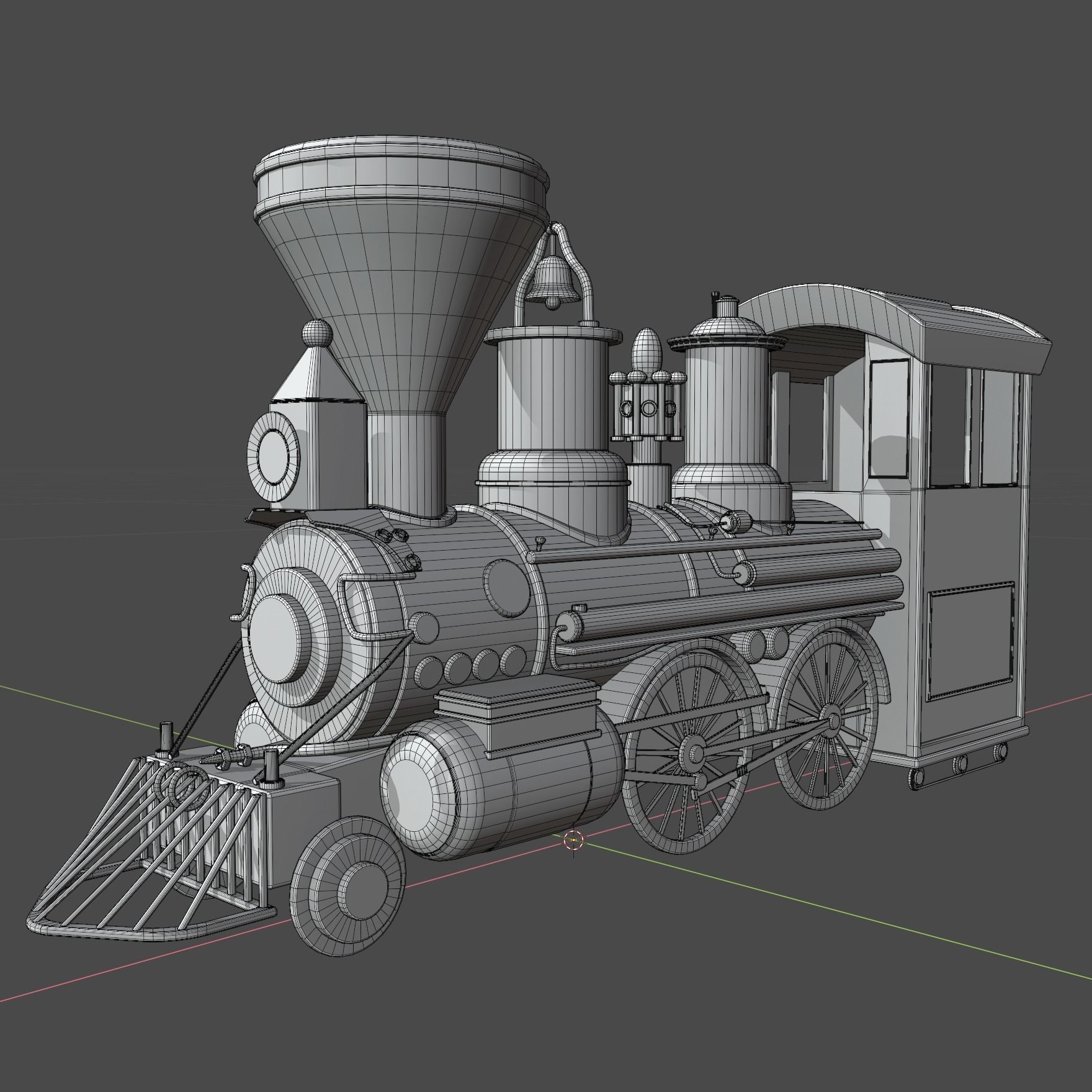 Train Toy 3D model_2