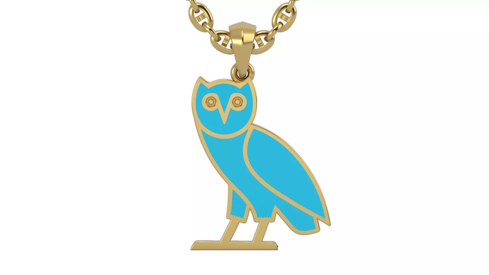 OWL pendant A 3D print model_0