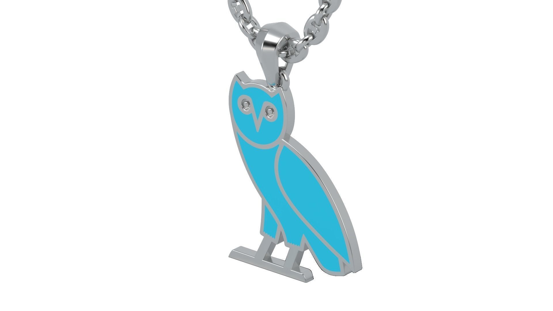 OWL pendant A 3D print model_3