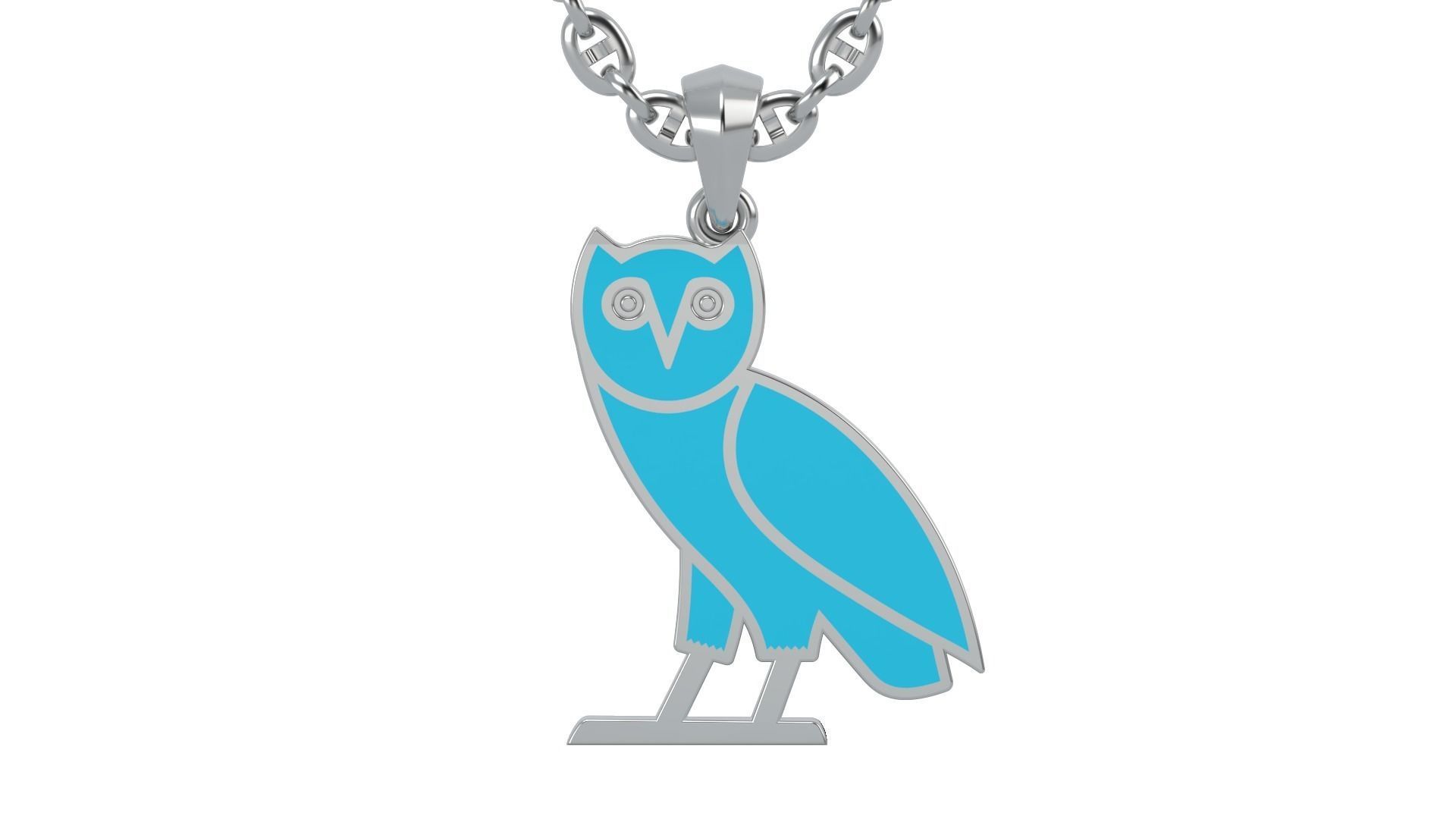 OWL pendant A 3D print model_2