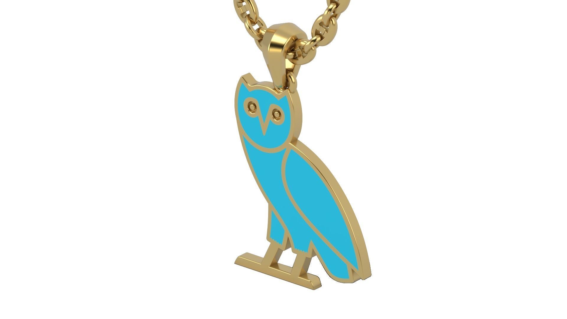 OWL pendant A 3D print model_1