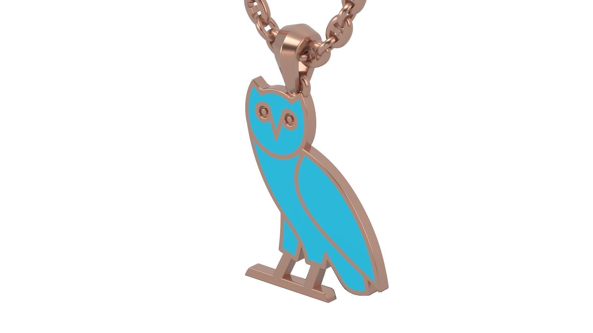 OWL pendant A 3D print model_5
