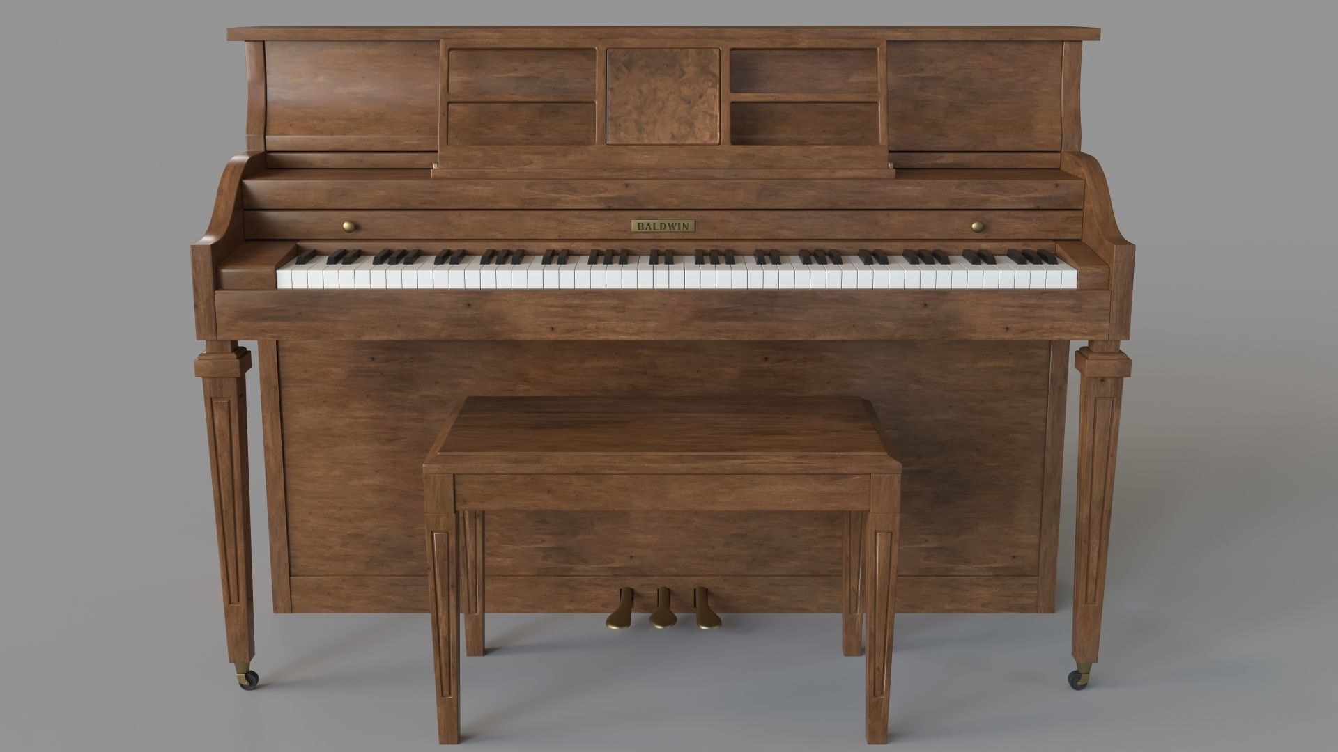 1976 Baldwin Piano 3D model_1