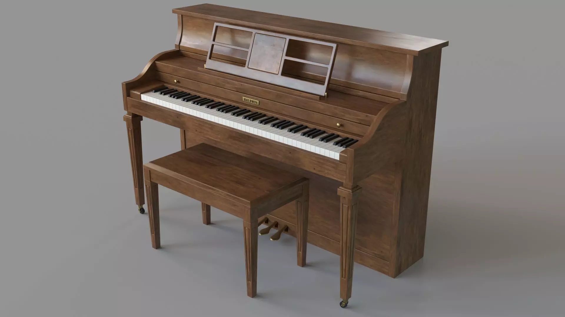 1976 Baldwin Piano 3D model_0