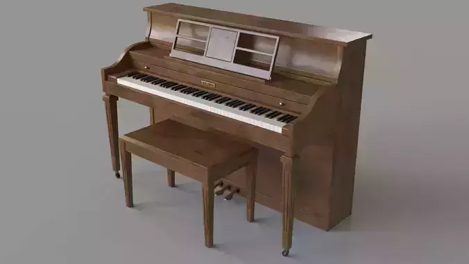 1976 Baldwin Piano 3D model