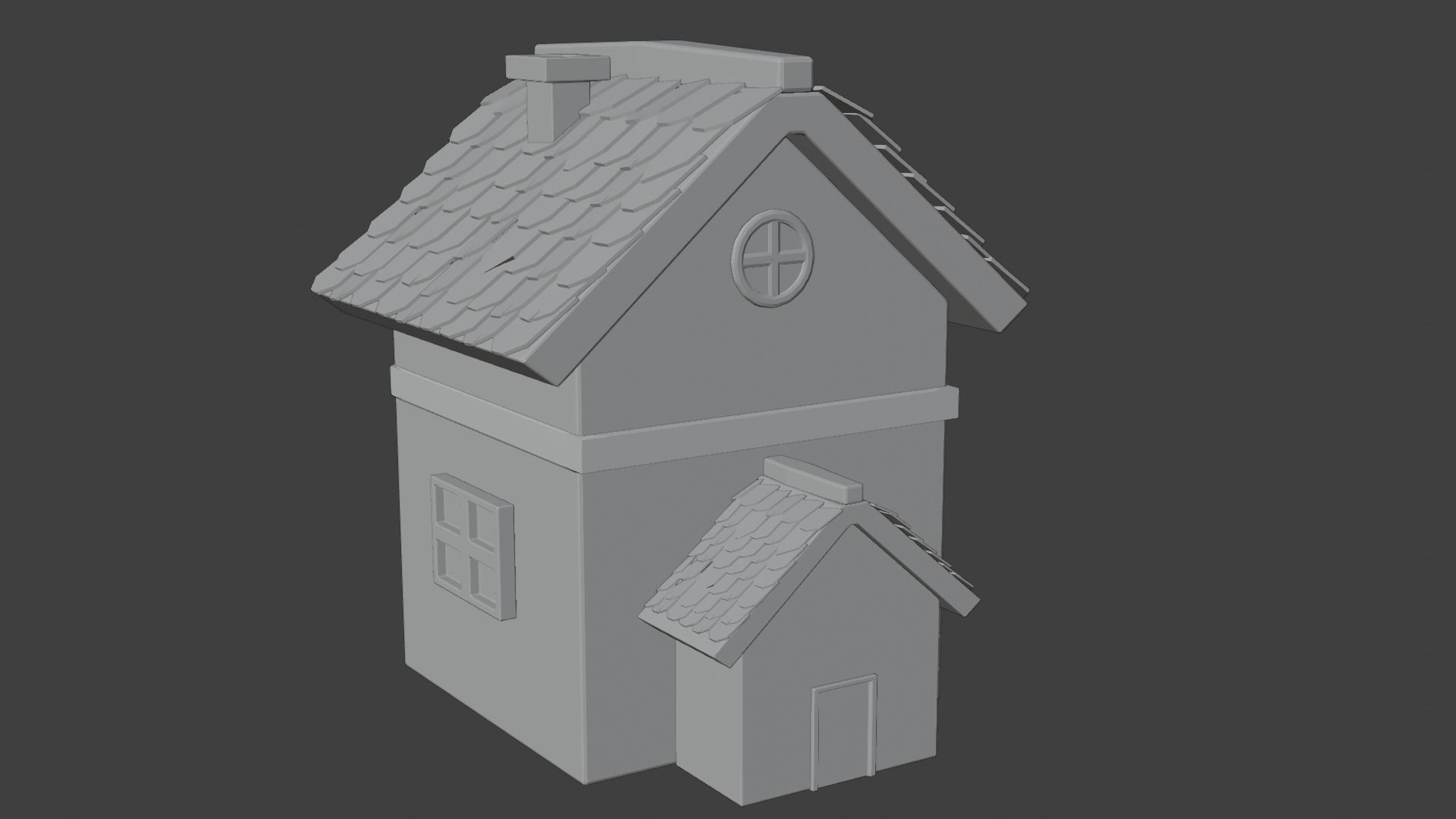 Stylized House 2 Low-poly 3D model_5