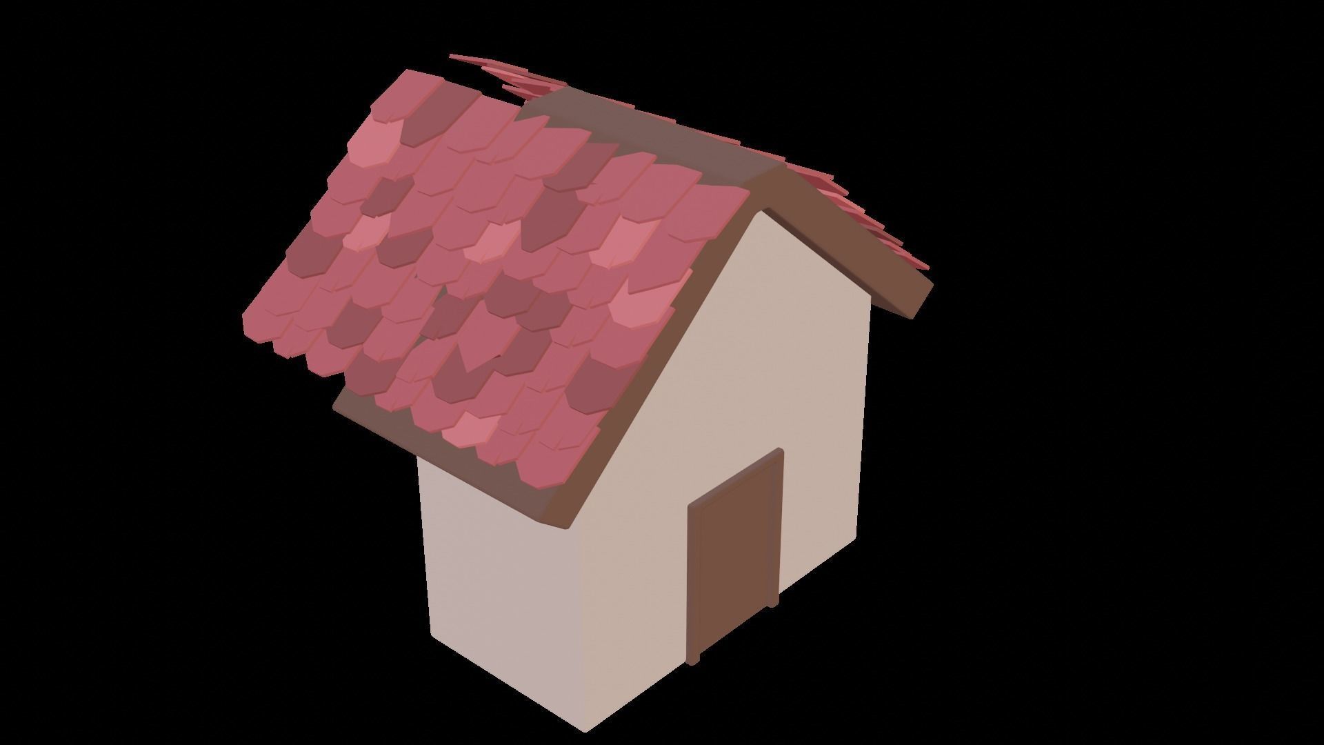 Stylized House 2 Low-poly 3D model_16