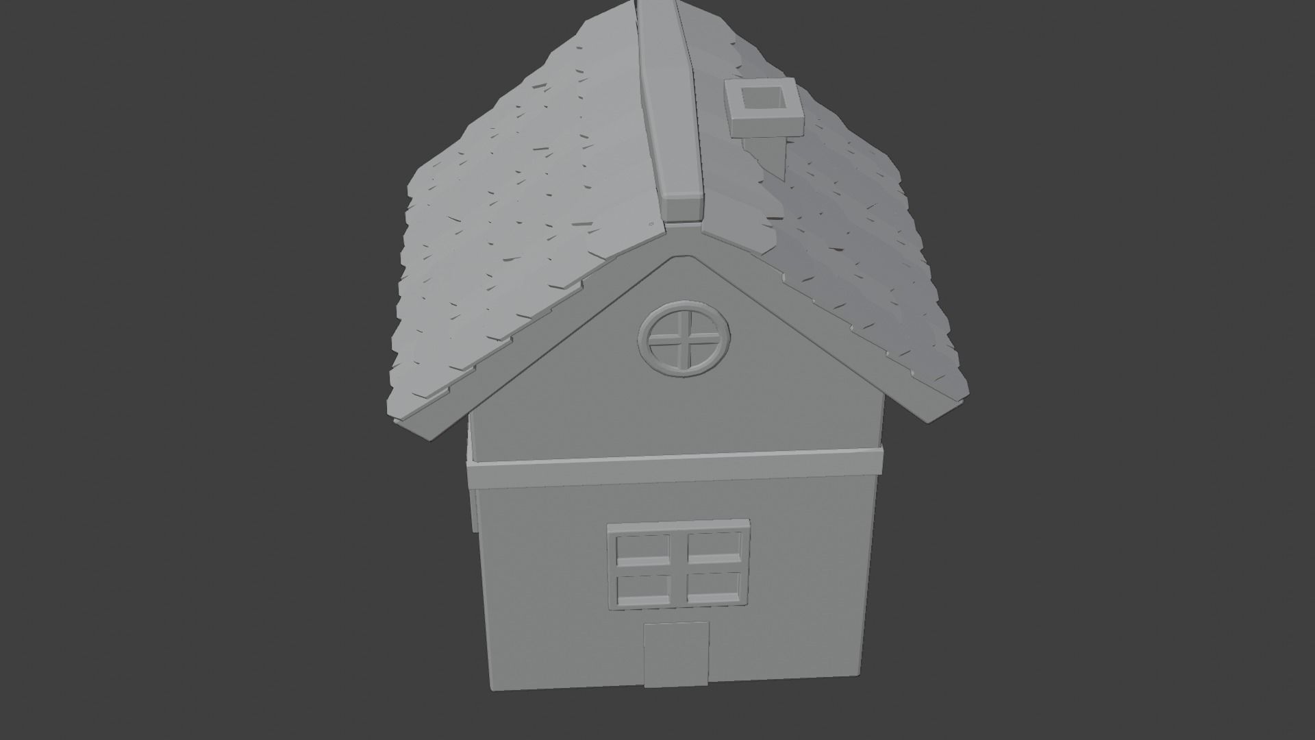 Stylized House 2 Low-poly 3D model_6
