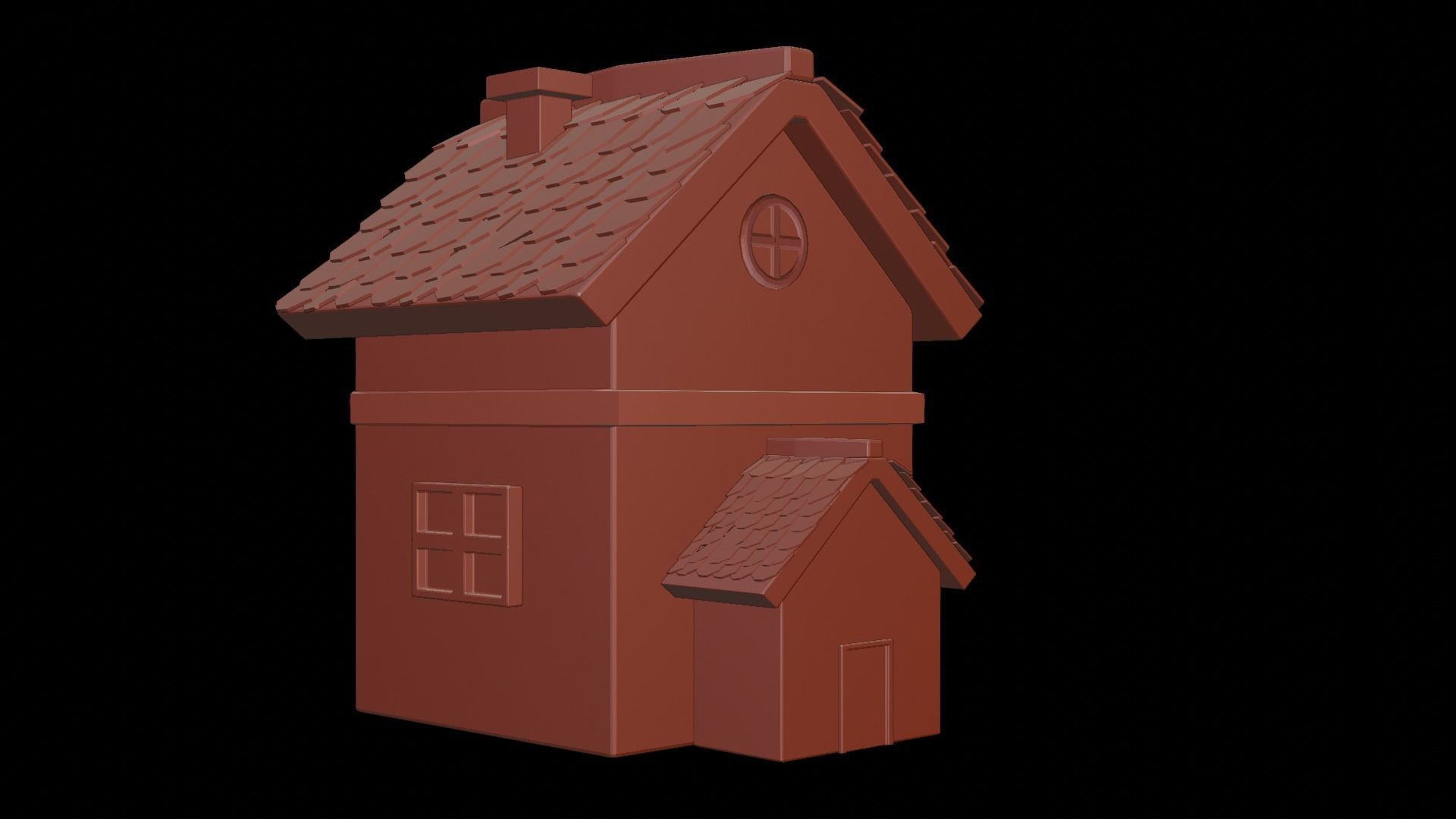 Stylized House 2 Low-poly 3D model_13
