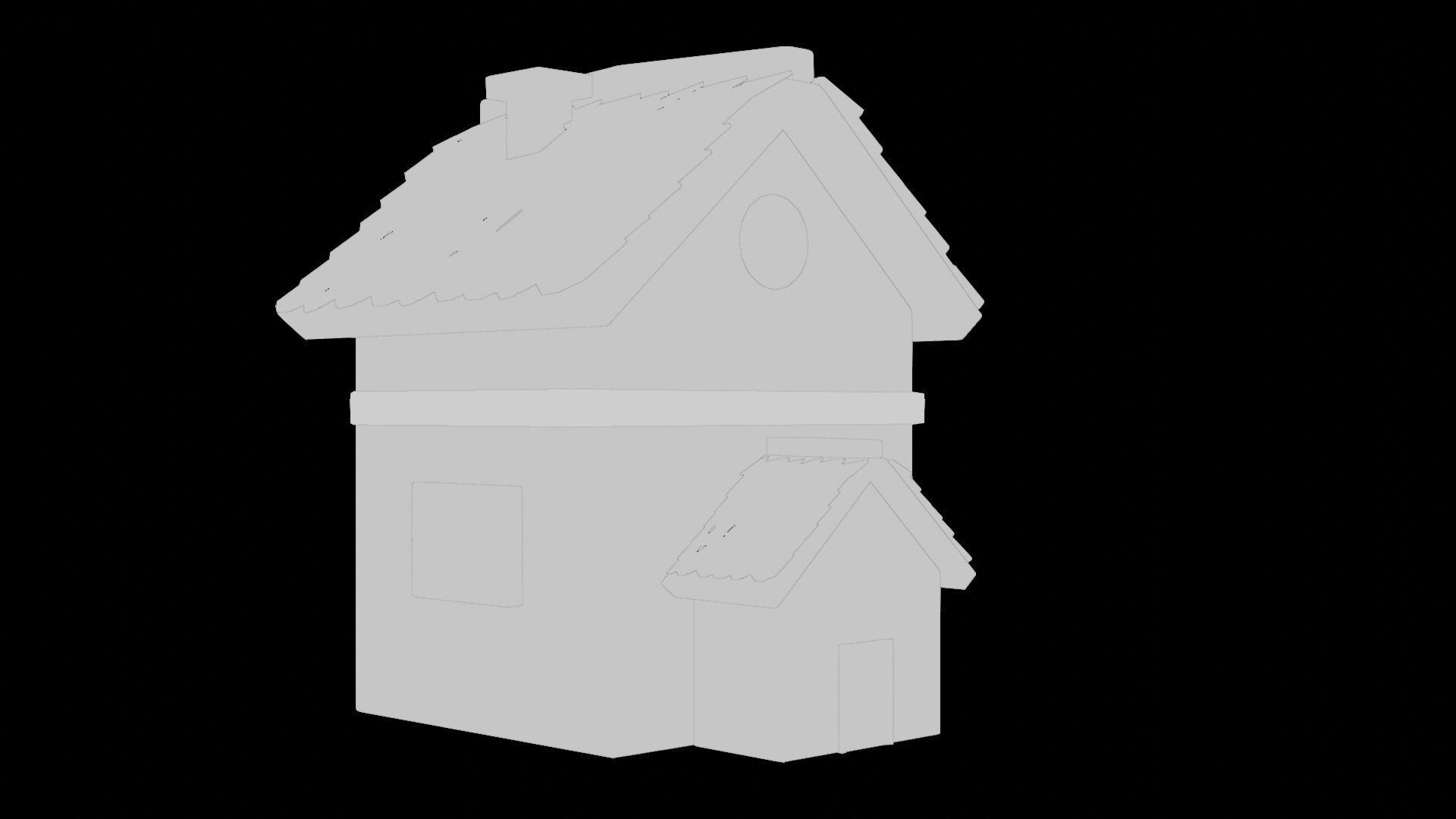 Stylized House 2 Low-poly 3D model_14