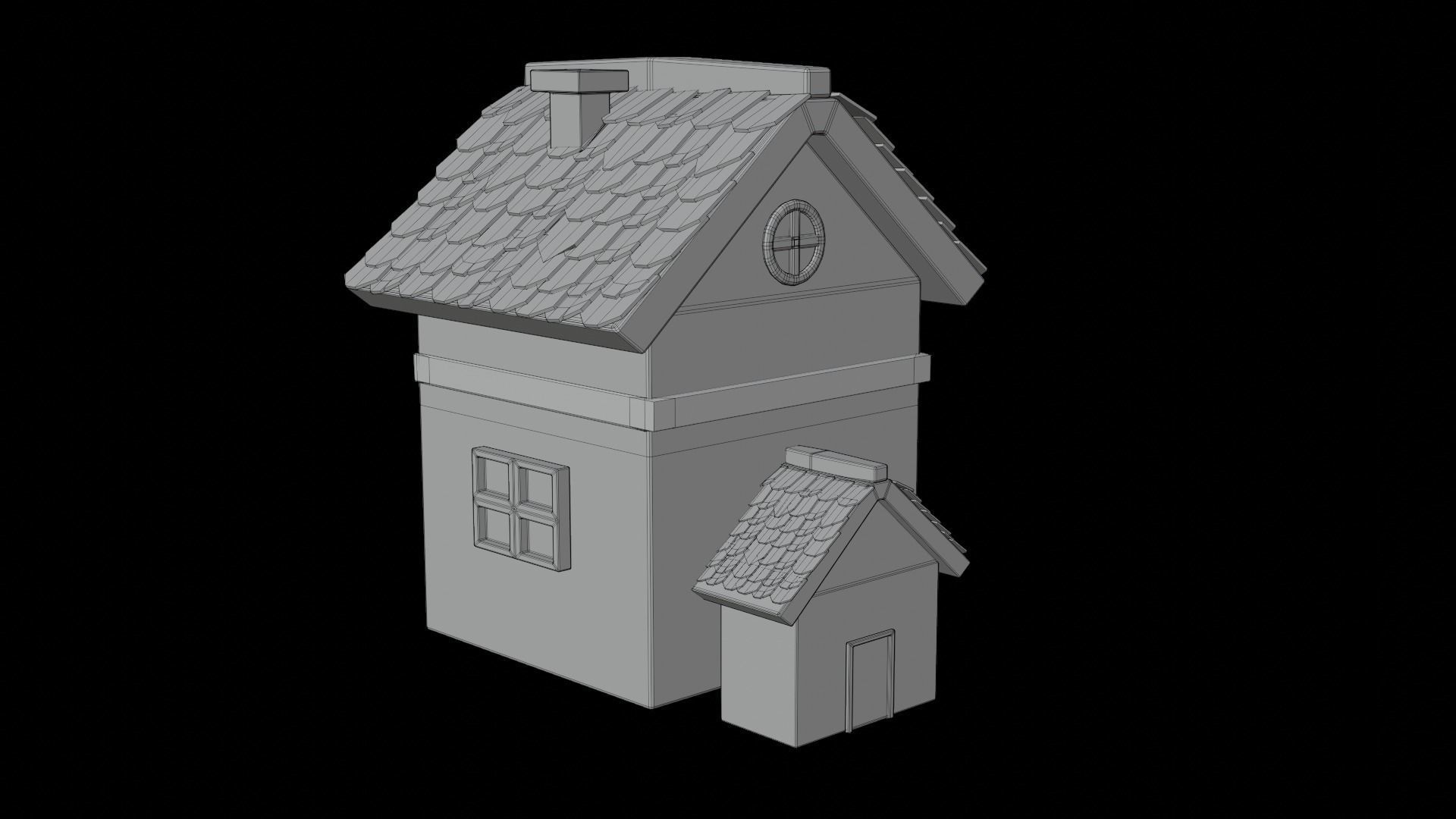 Stylized House 2 Low-poly 3D model_18