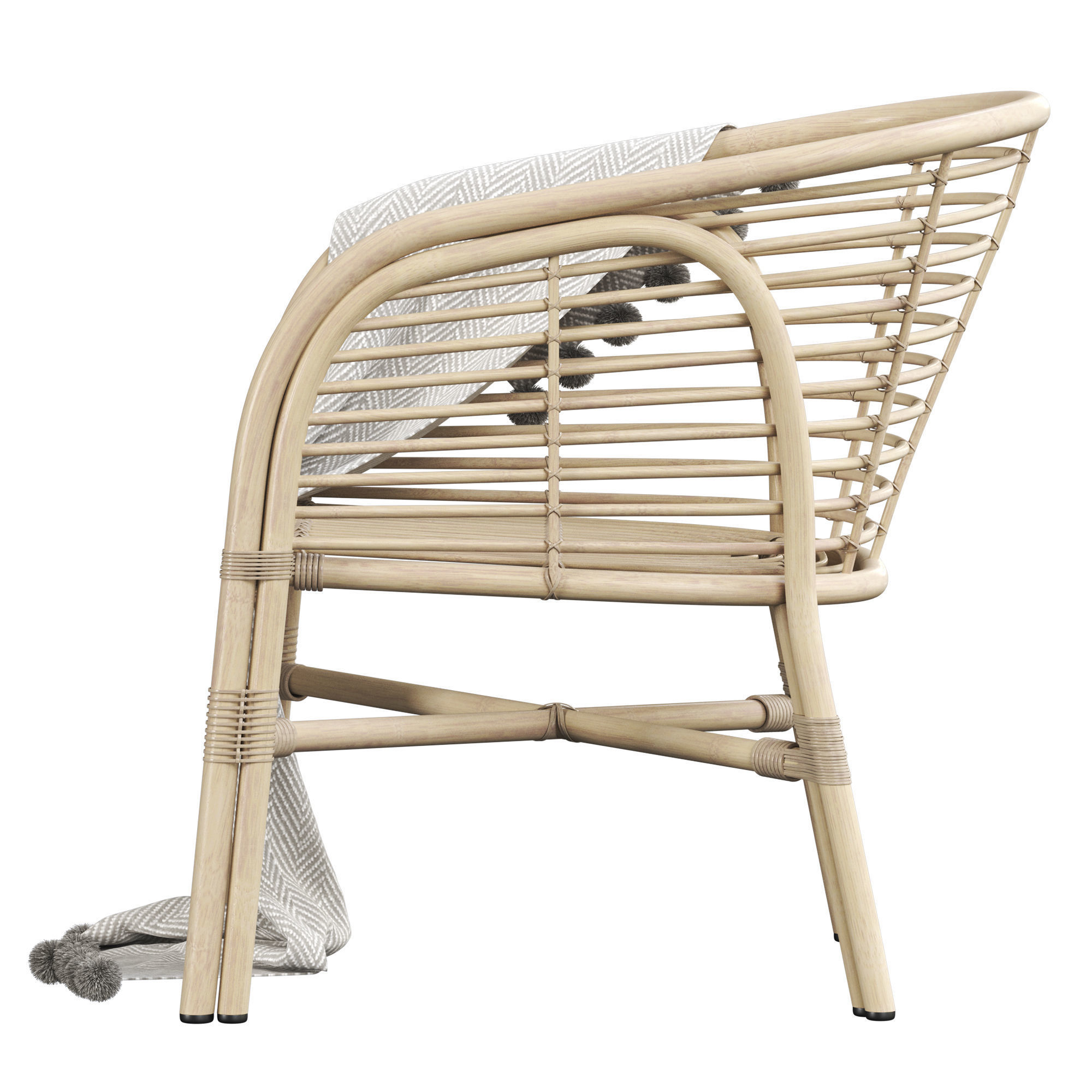 LOMBOK RATTAN LOUNGE CHAIR 3D model_4