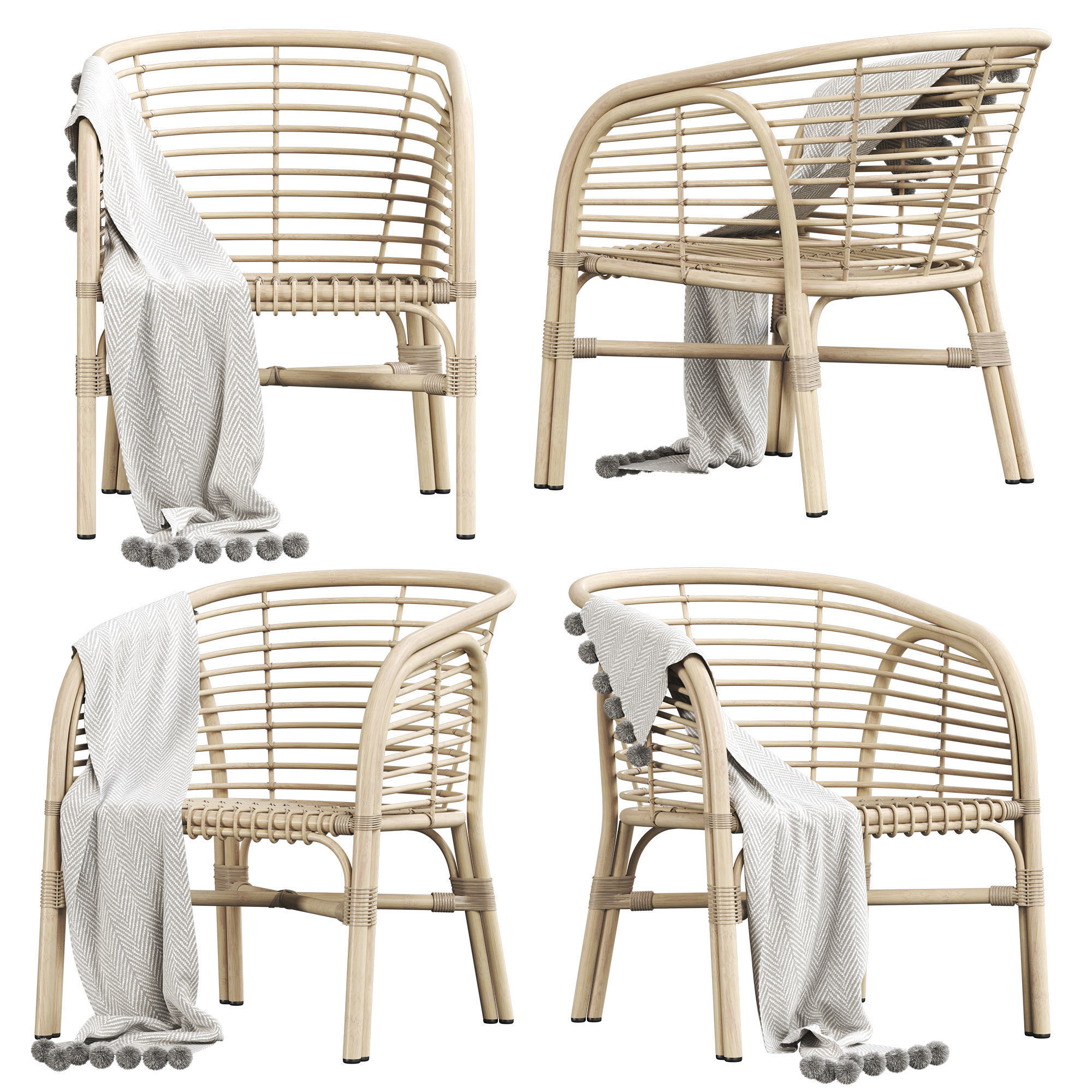 LOMBOK RATTAN LOUNGE CHAIR 3D model_1