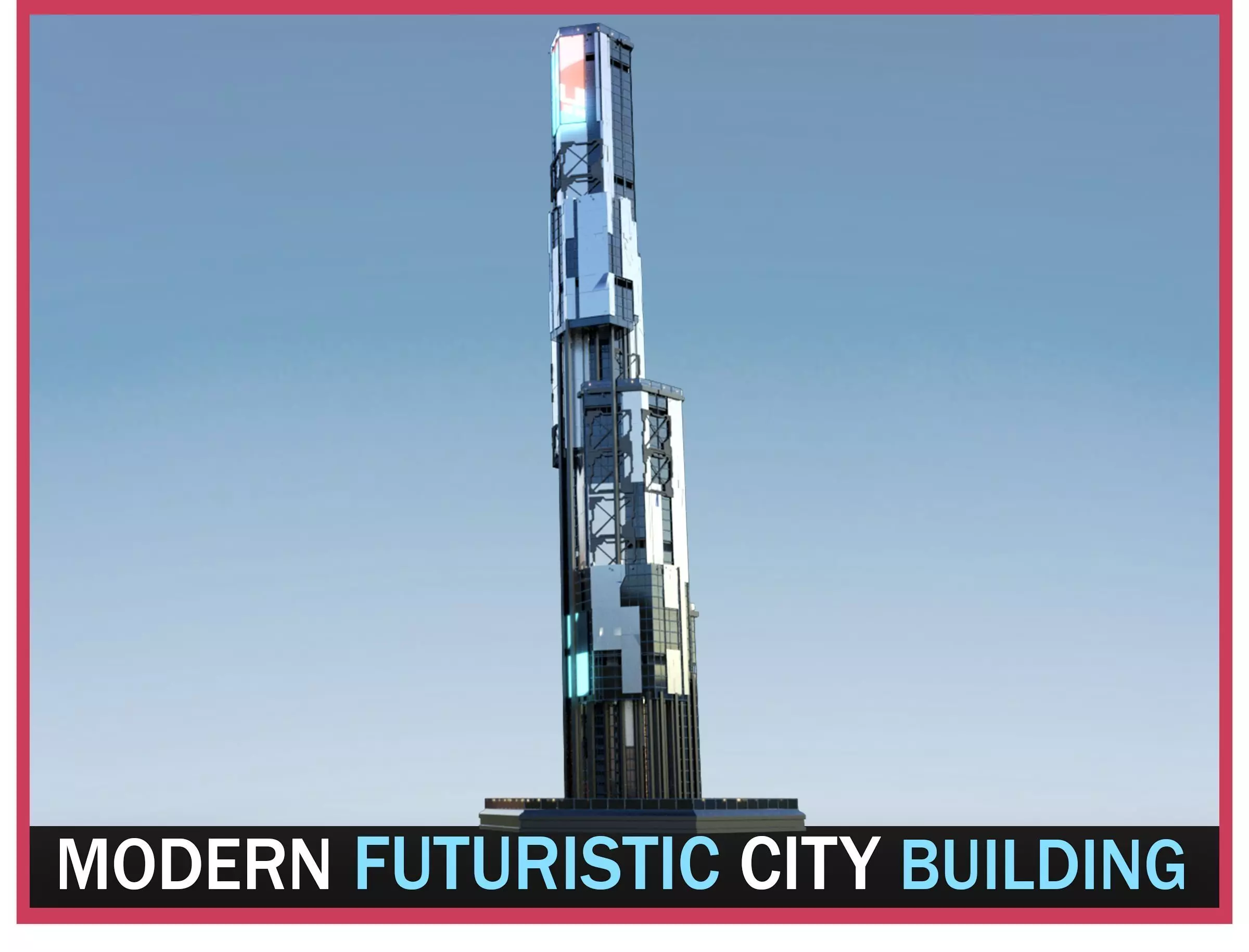 Futuristic Future Modern City Building Skyscraper 28 3D model_0