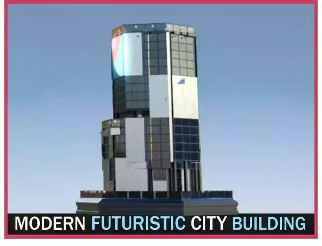 Futuristic Future Modern City Building Skyscraper  3D model
