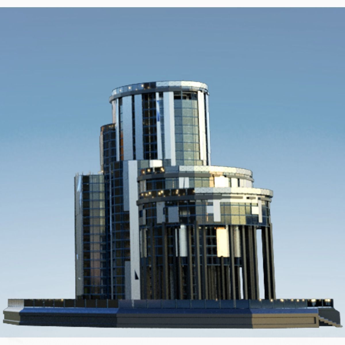 Futuristic Future Modern City Building Skyscraper 26 3D model_7