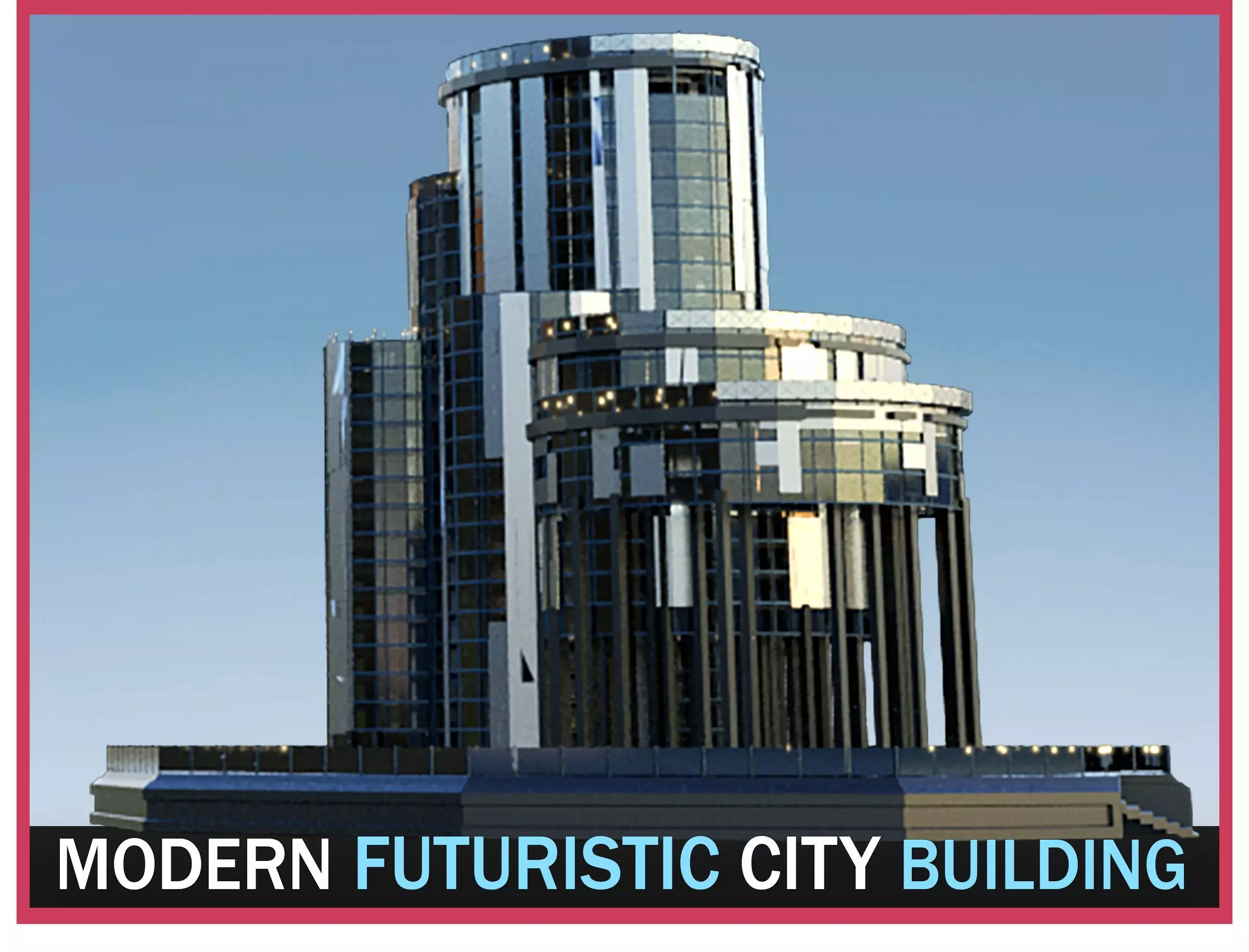 Futuristic Future Modern City Building Skyscraper 26 3D model_0