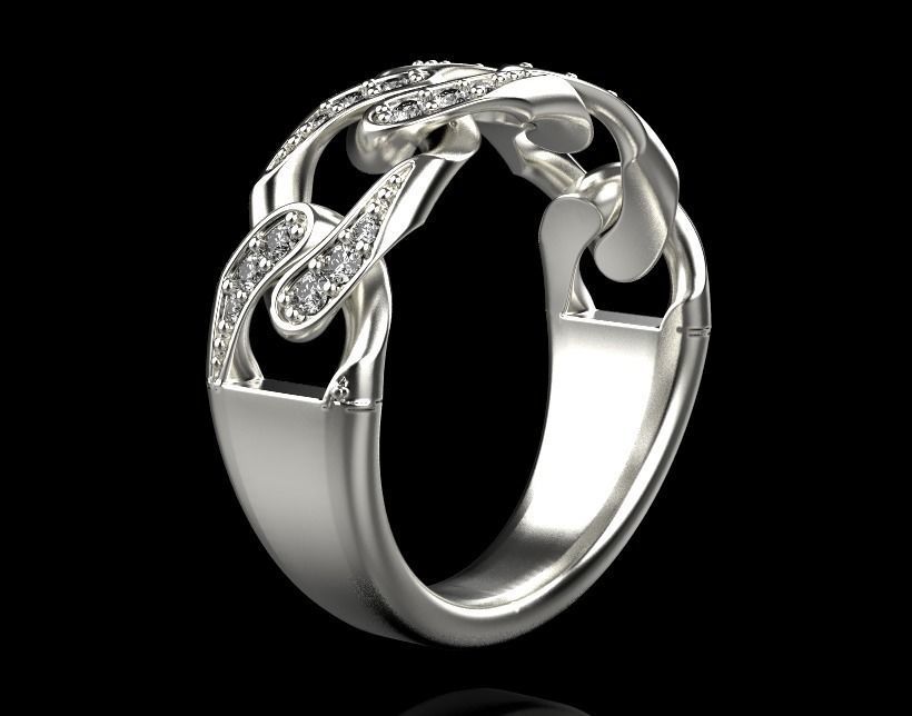 Diamond CUBA RING SIZE 16 5 3D print model_11