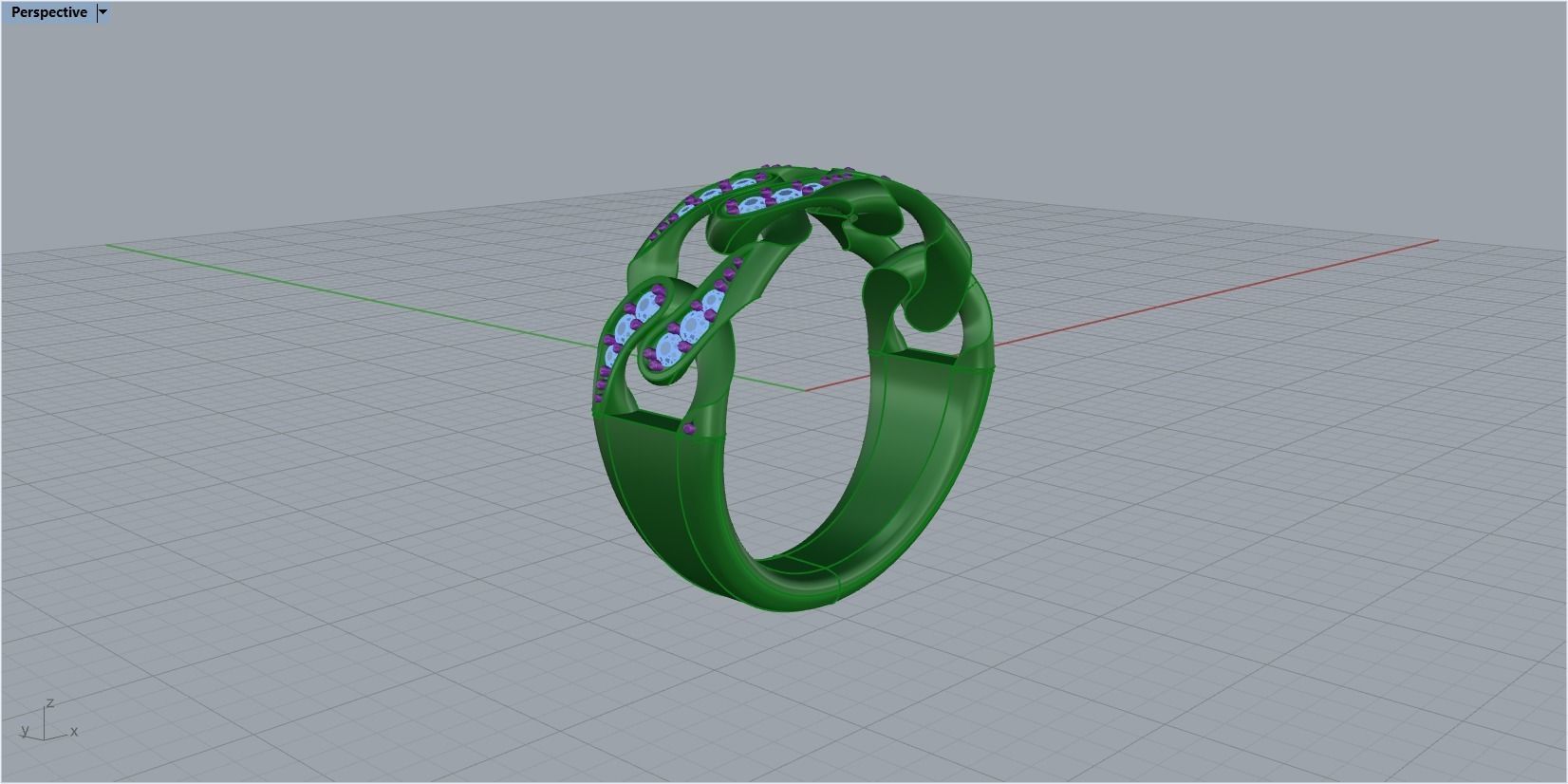 Diamond CUBA RING SIZE 16 5 3D print model_17