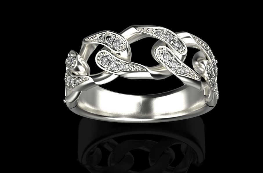 Diamond CUBA RING SIZE 16 5 3D print model_12