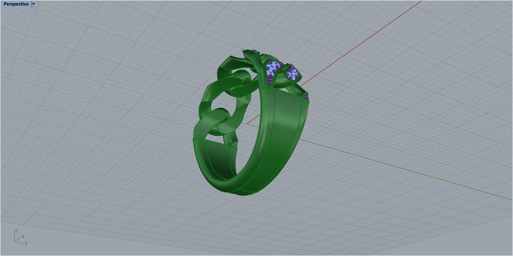 Diamond CUBA RING SIZE 16 5 3D print model_19