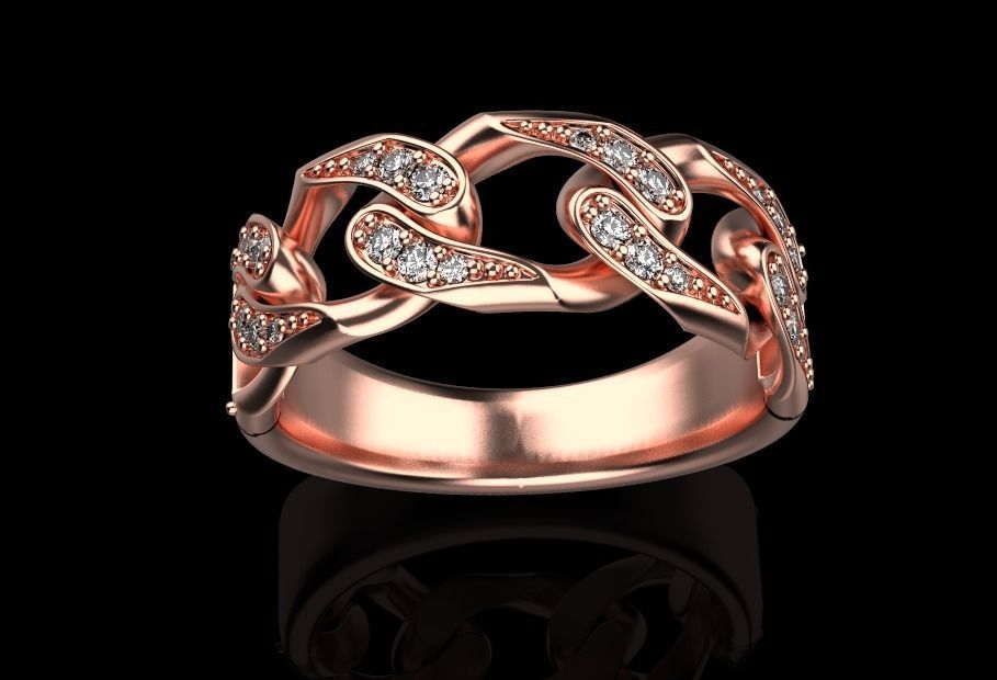 Diamond CUBA RING SIZE 16 5 3D print model_15