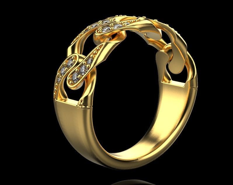 Diamond CUBA RING SIZE 16 5 3D print model_6