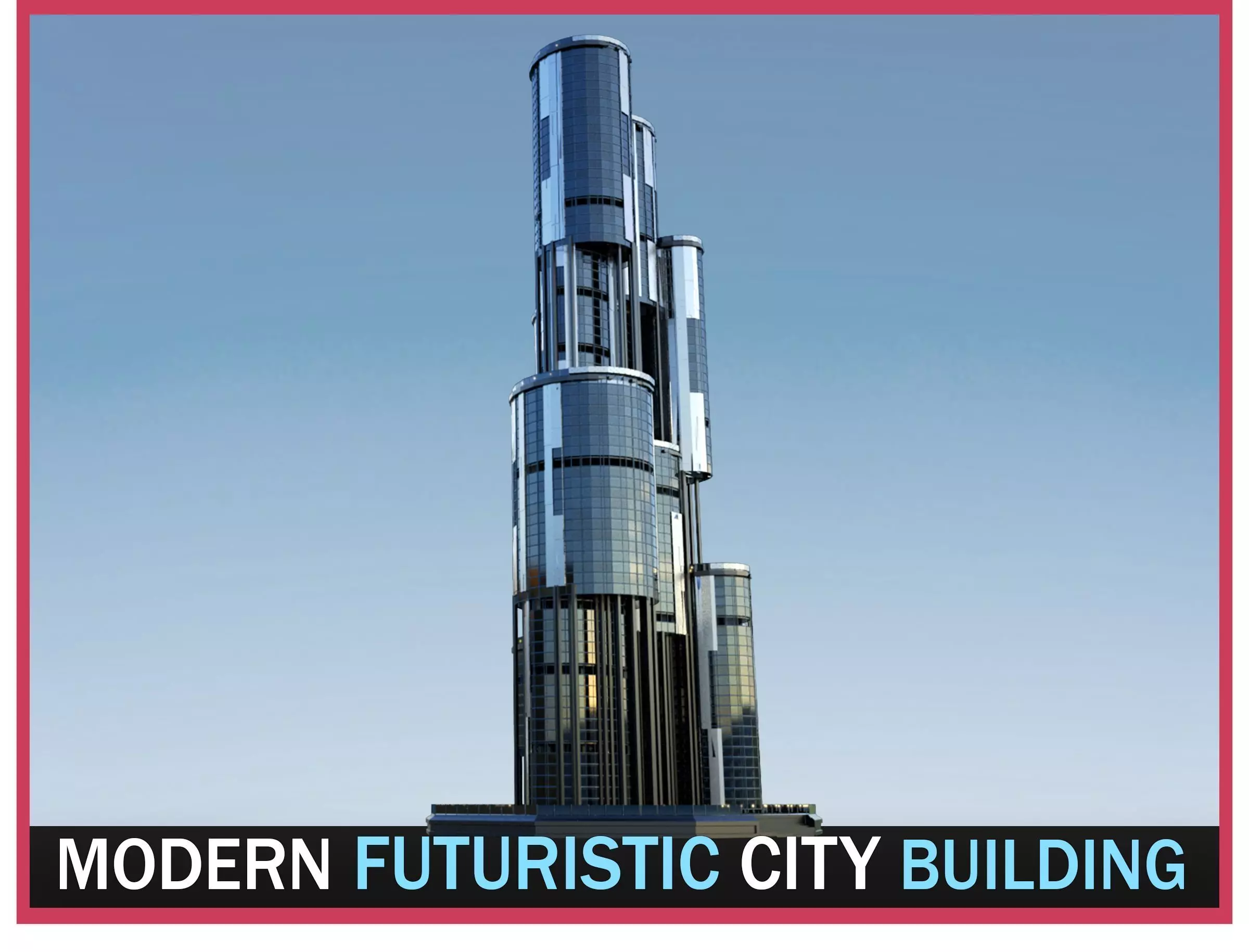 Futuristic Future Modern City Building Skyscraper 25 3D model_0