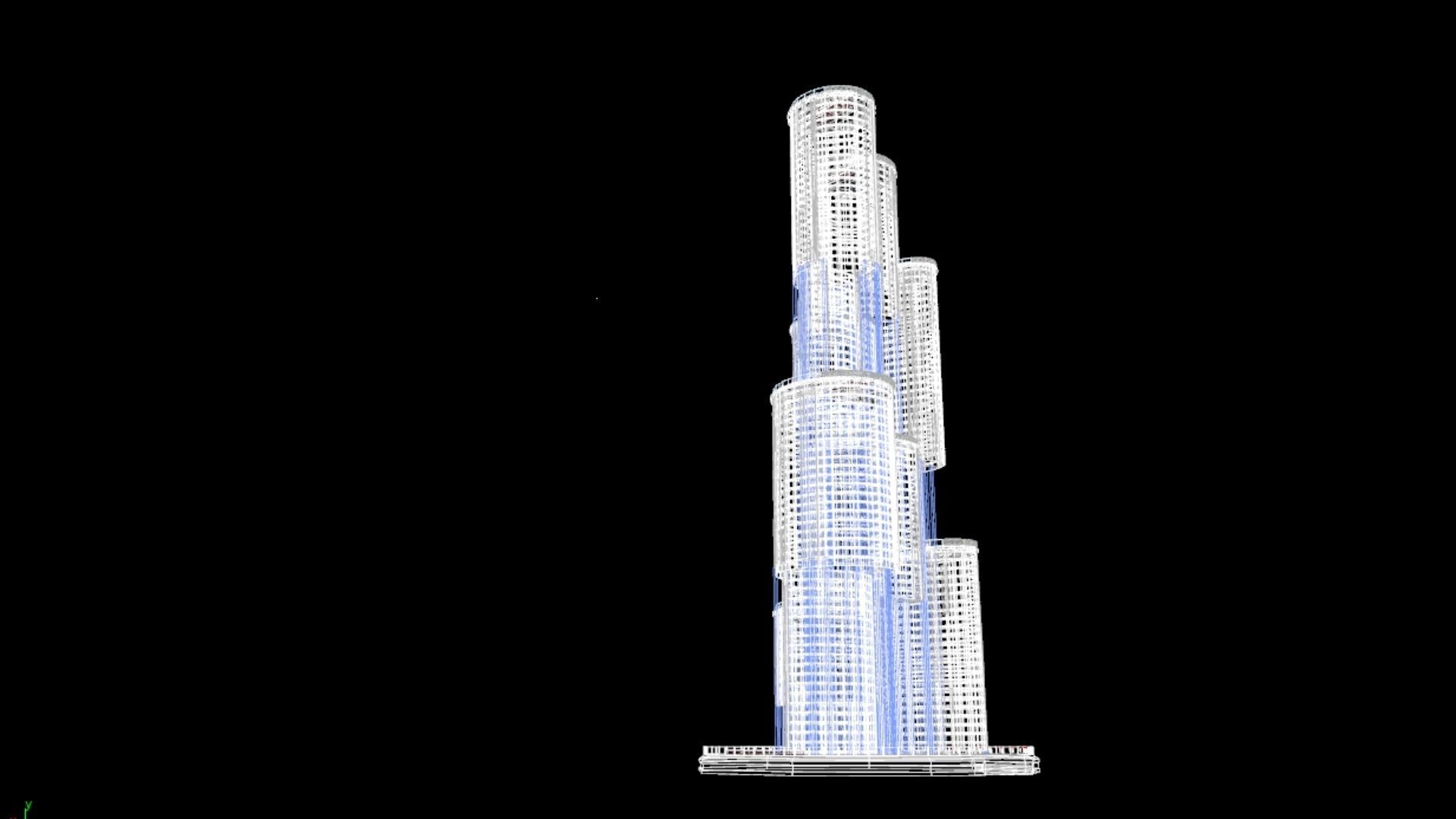 Futuristic Future Modern City Building Skyscraper 25 3D model_8
