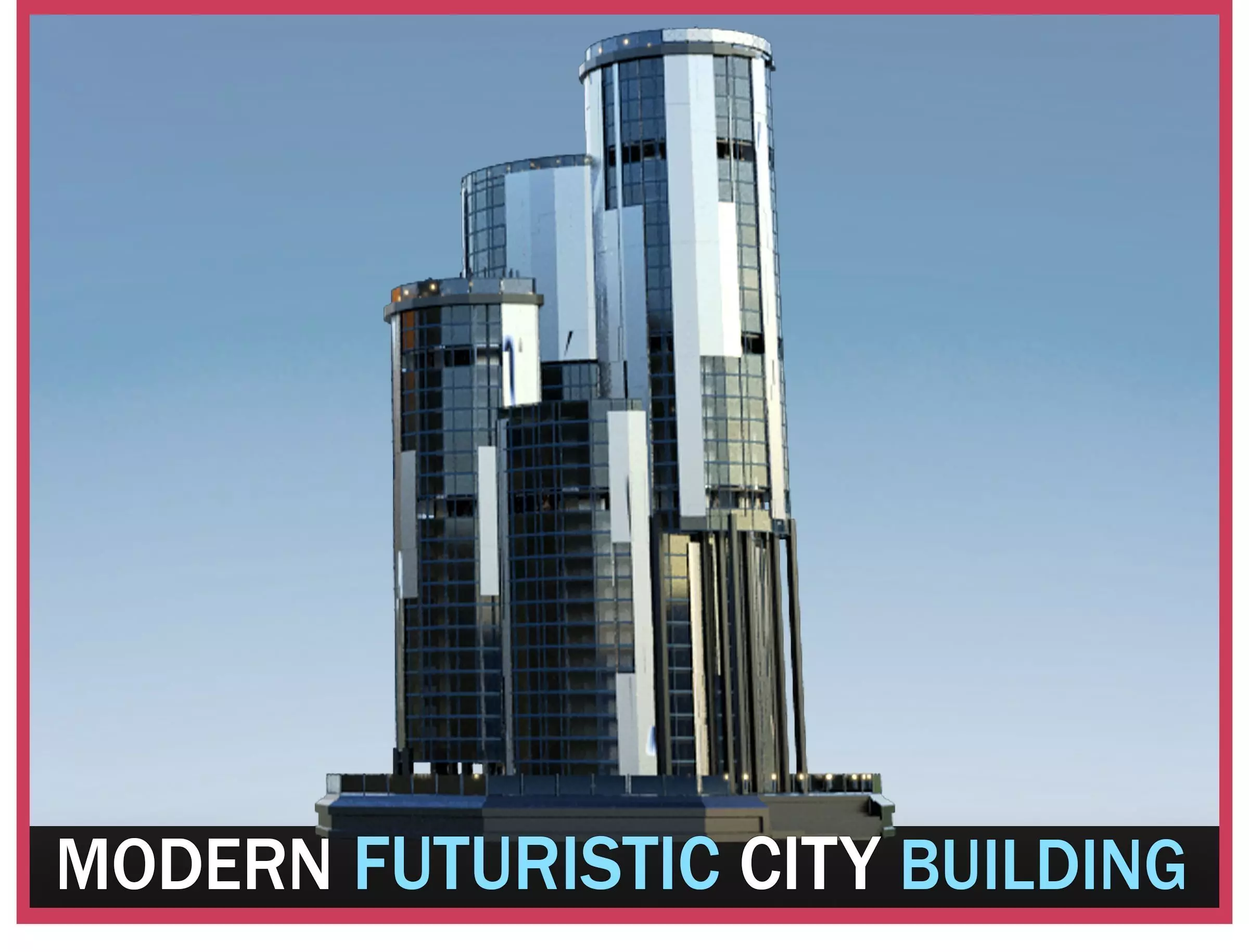 Futuristic Future Modern City Building Skyscraper 24 3D model_0