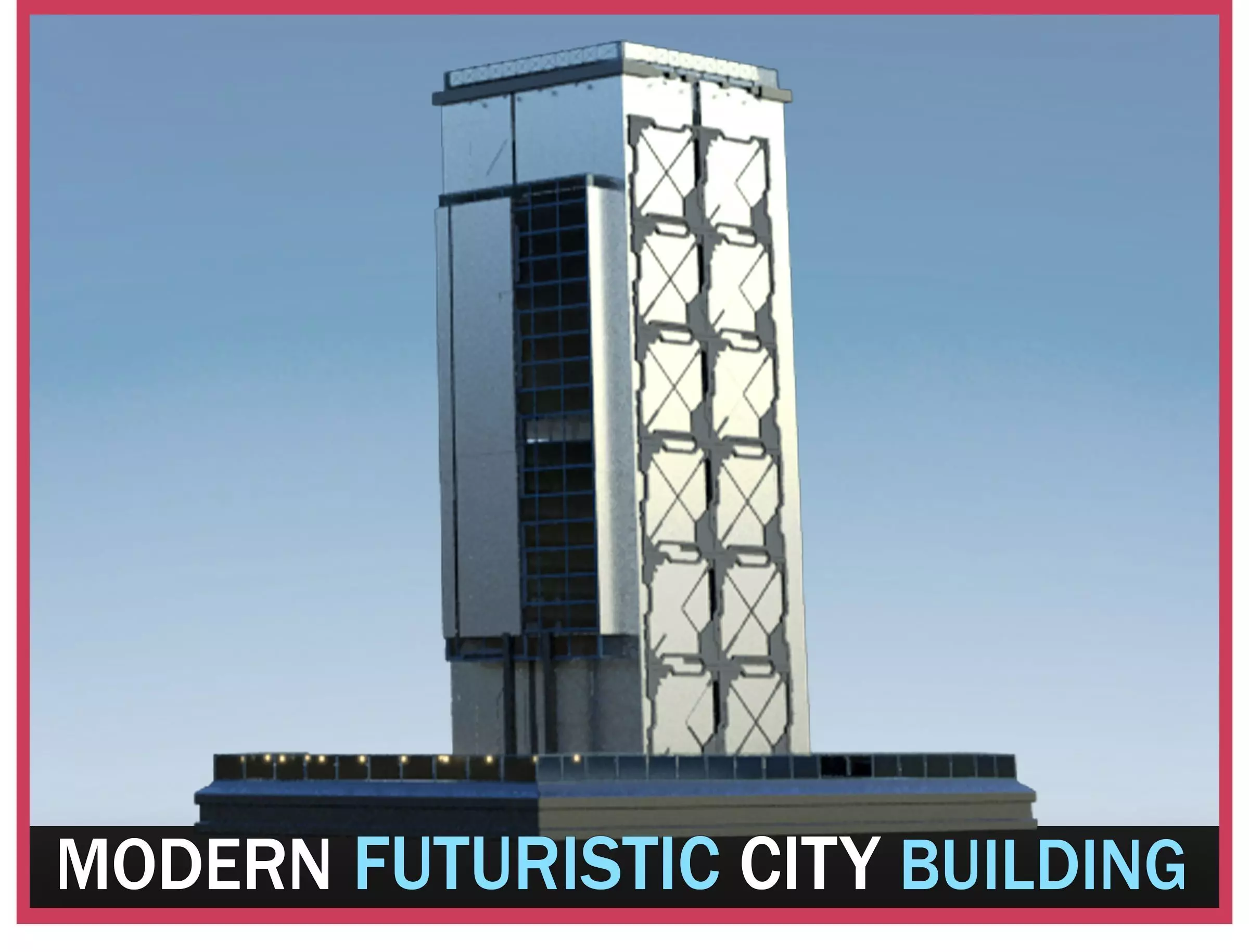 Futuristic Future Modern City Building Skyscraper 23 3D model_0