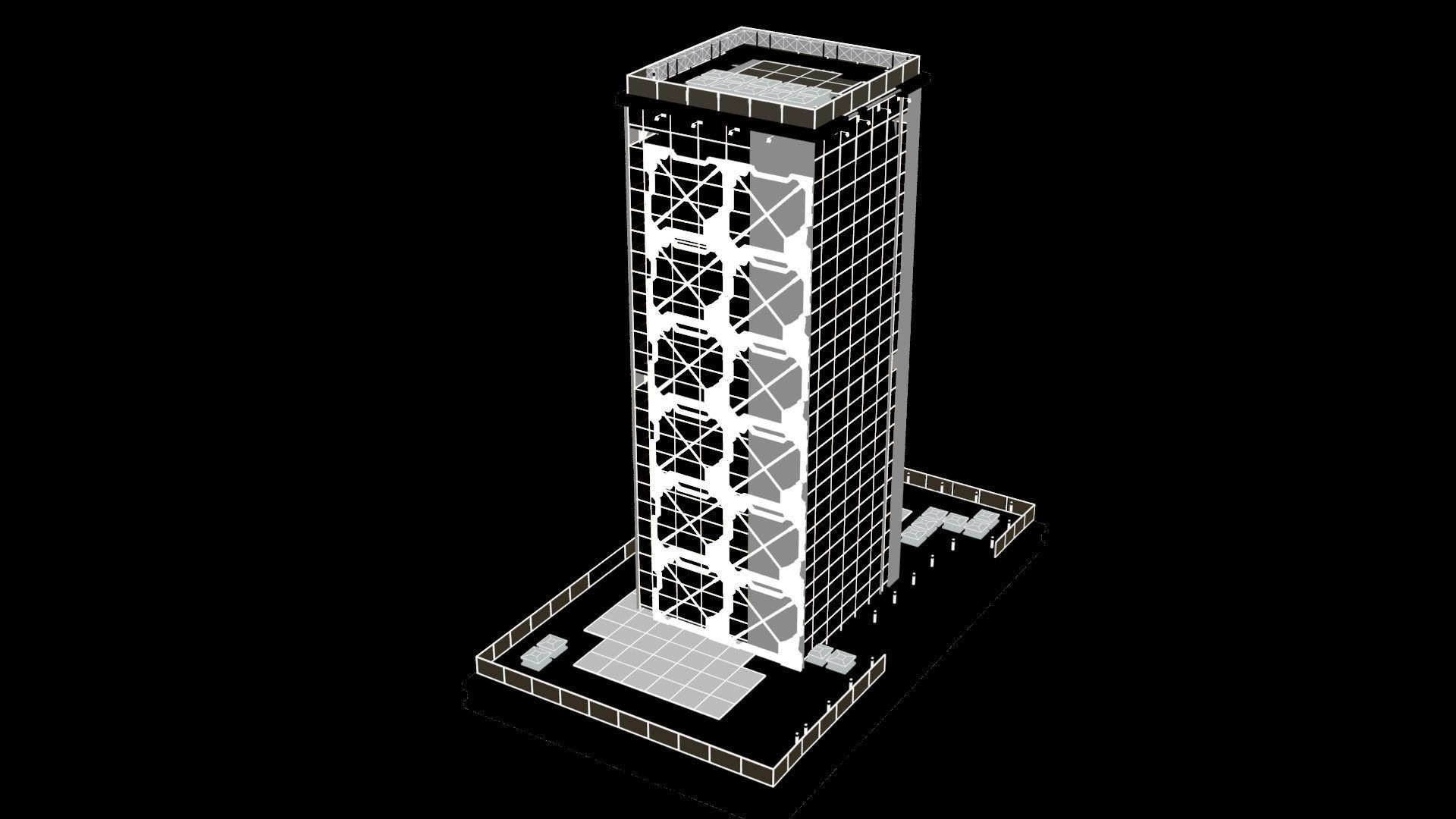 Futuristic Future Modern City Building Skyscraper 23 3D model_9