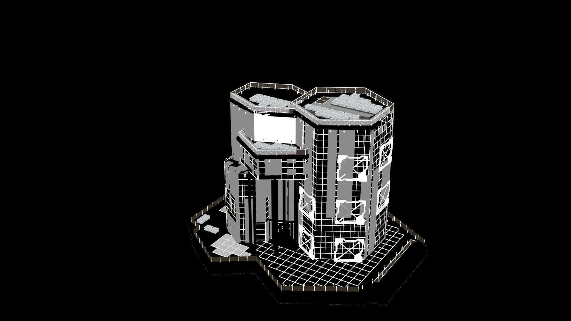 Futuristic Future Modern City Building Skyscraper 22 3D model_9