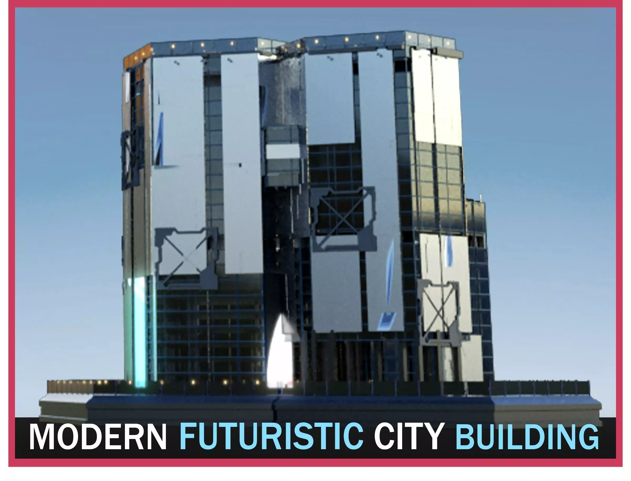 Futuristic Future Modern City Building Skyscraper 22 3D model_0