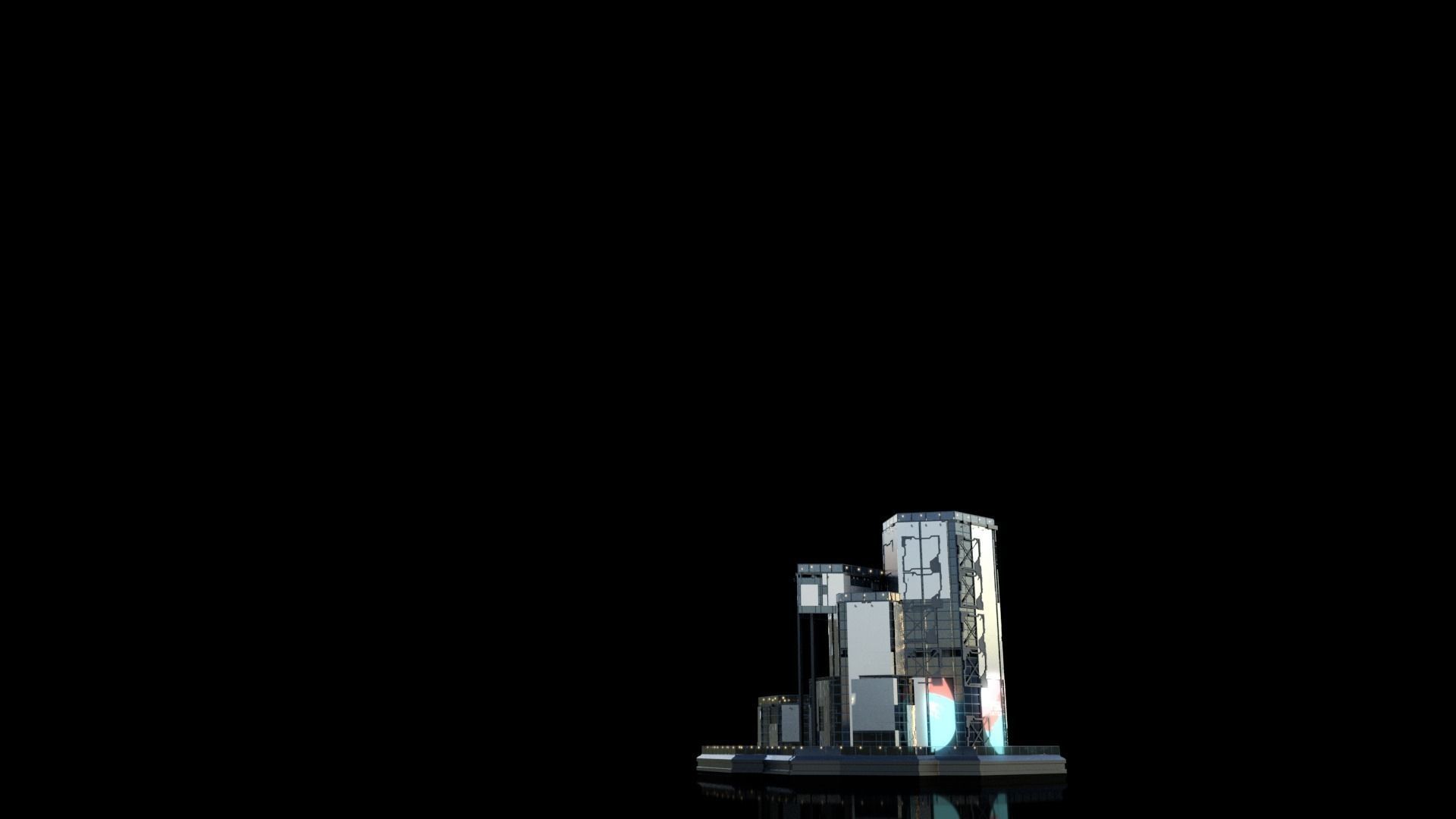 Futuristic Future Modern City Building Skyscraper 21 3D model_3