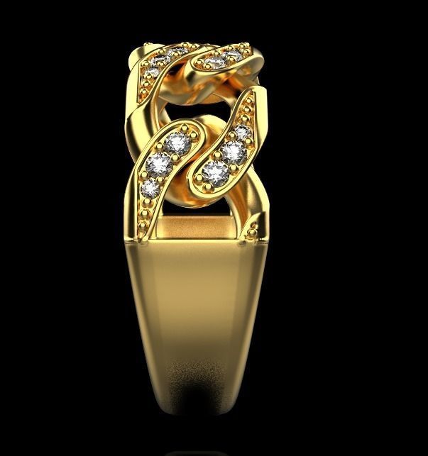 Diamond CUBA RING SIZE 17 5 3D print model_9