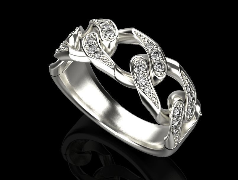 Diamond CUBA RING SIZE 17 5 3D print model_10