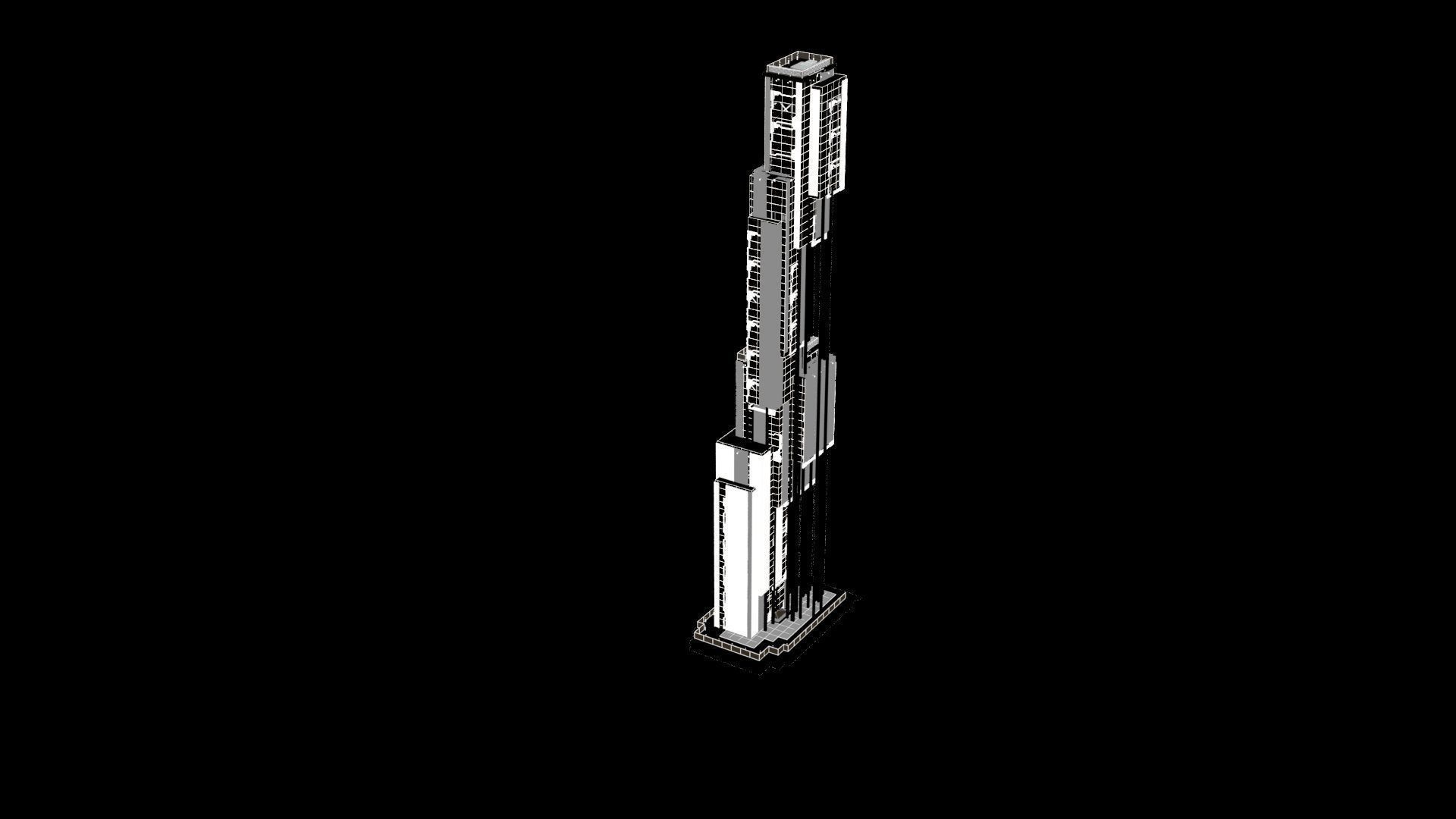 Futuristic Future Modern City Building Skyscraper 20 3D model_9